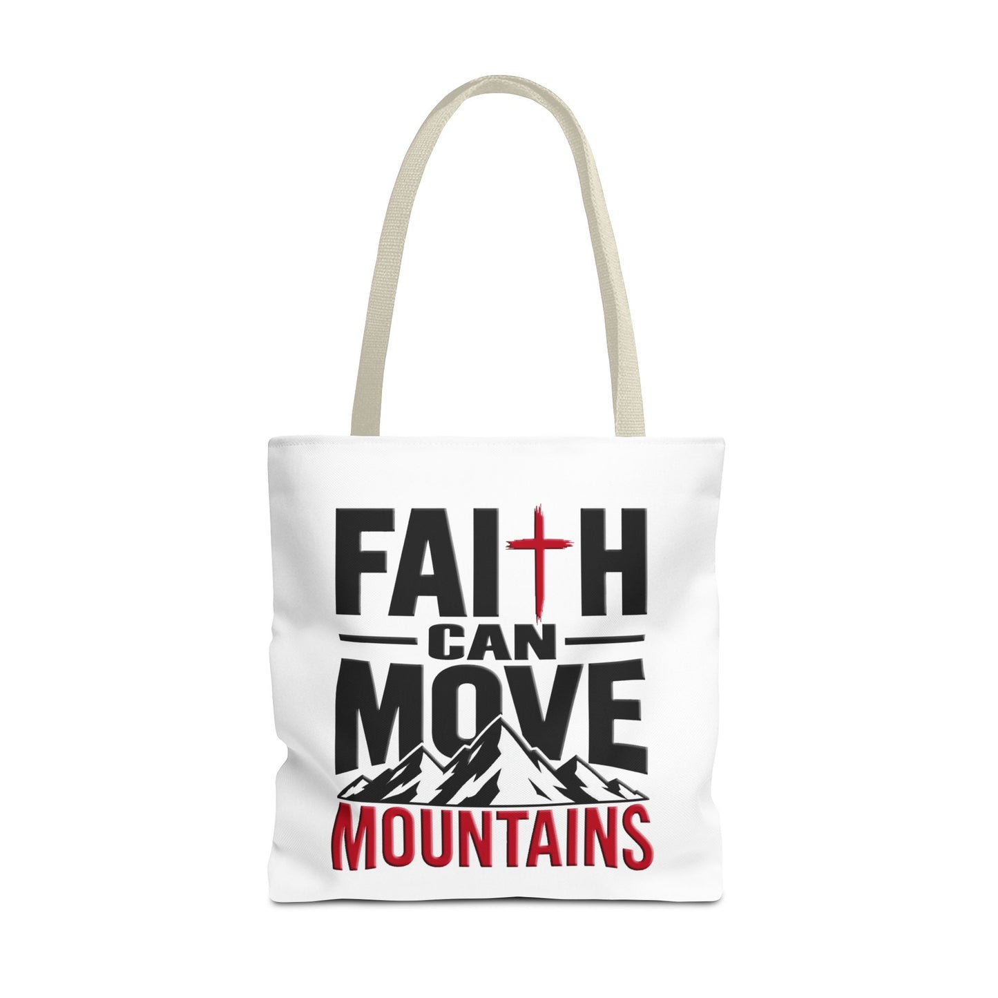 Faith Can Move Mountains/ Team Jesus Christian Tote Bag