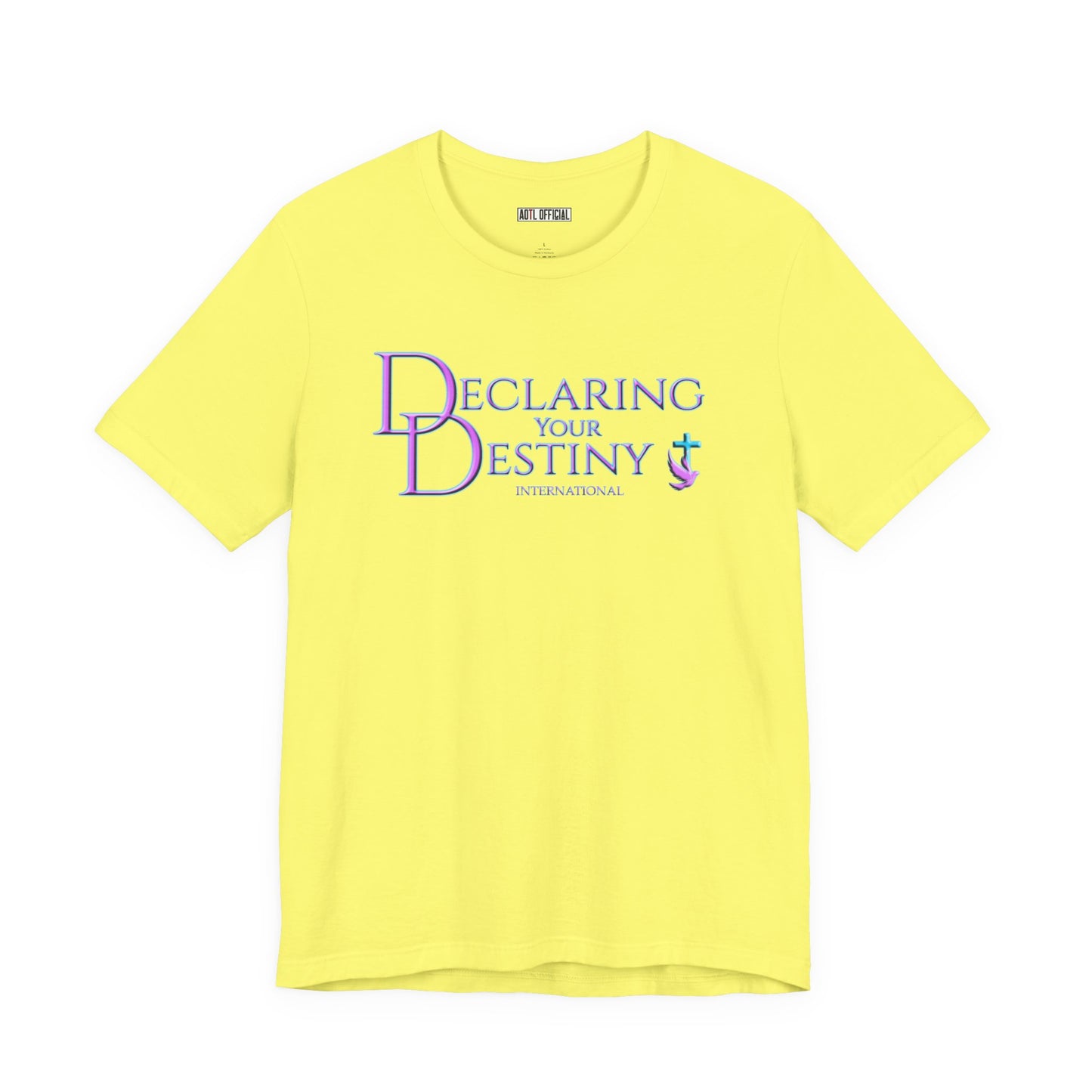 Declaring Your Destiny Lilac & Teal logo t-shirt