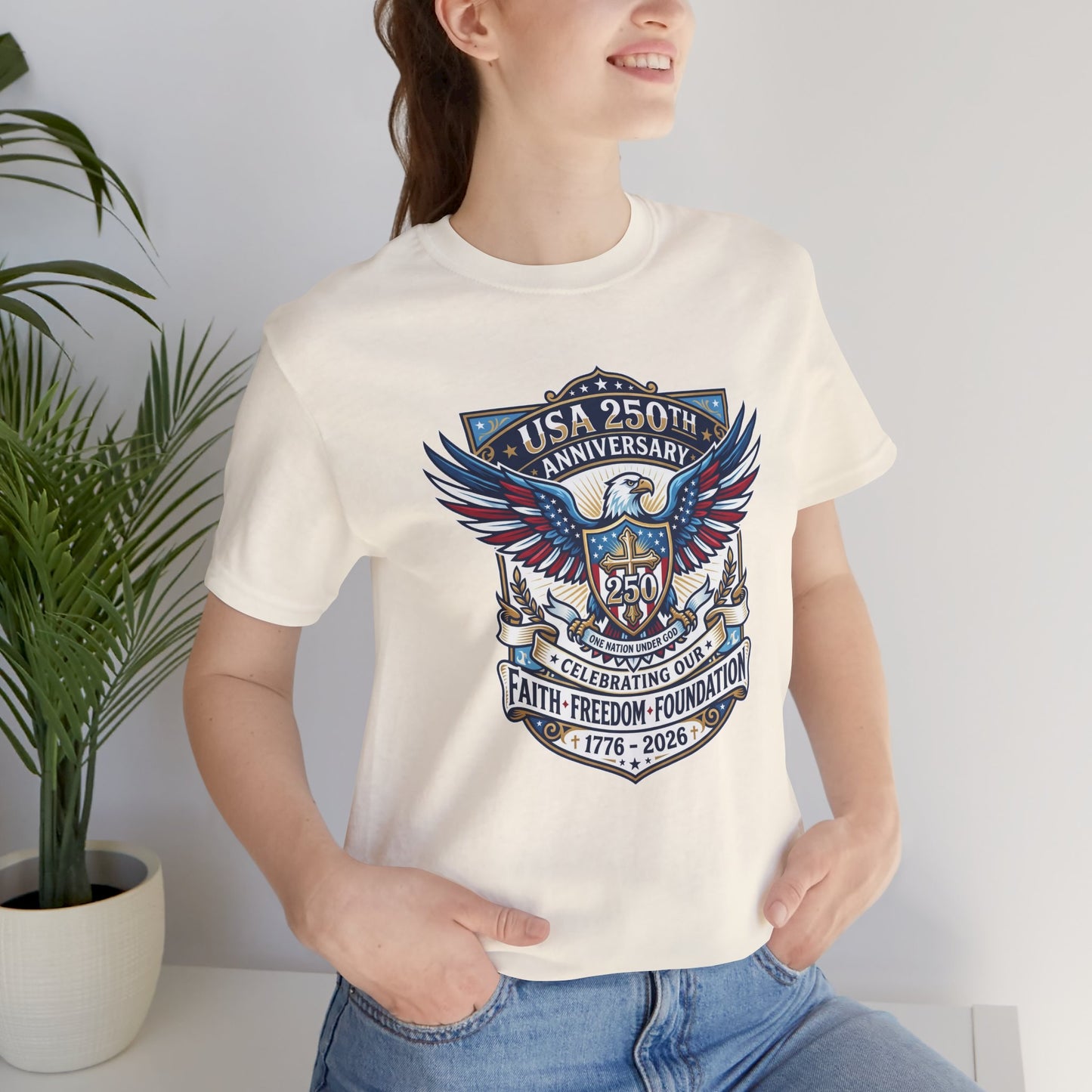 250 Years, One Nation under God Classic Unisex Short Sleeve Tee
