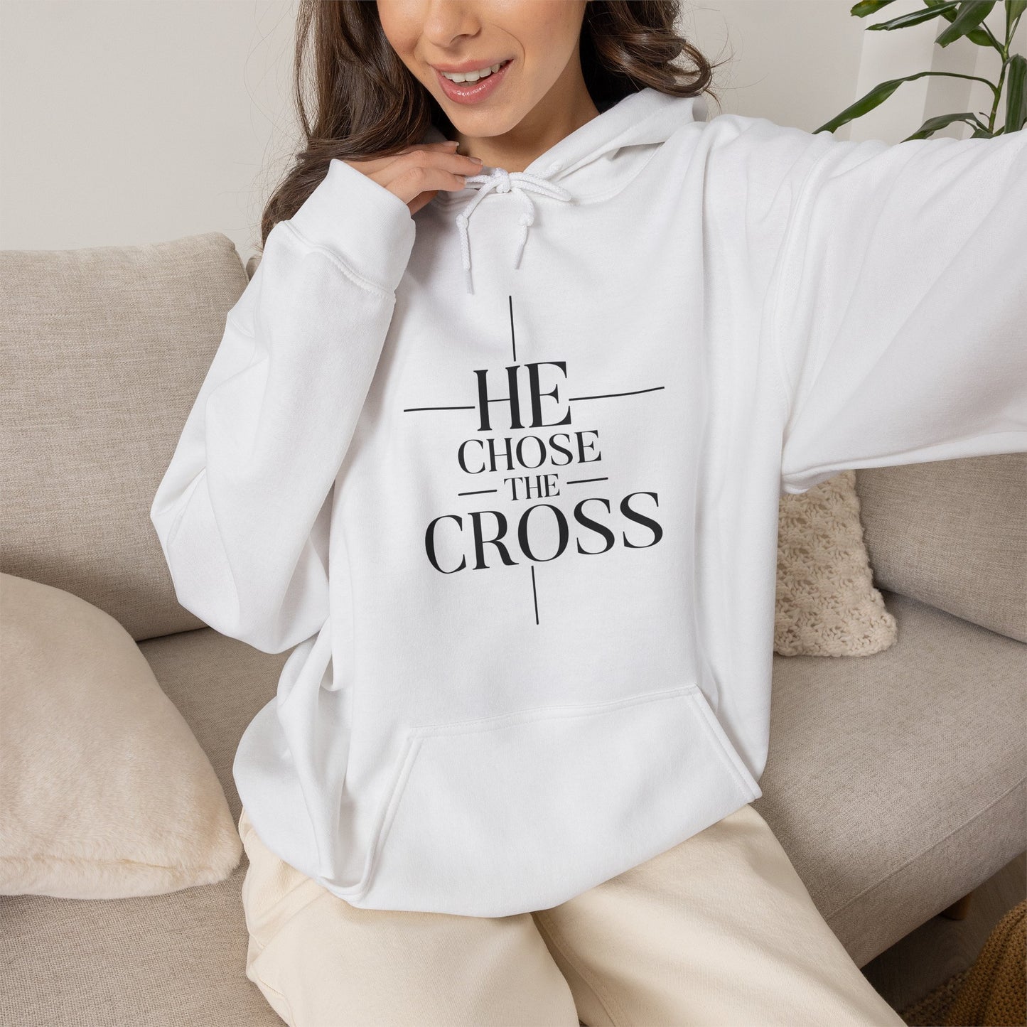 He Chose The Cross Christian Hoodie