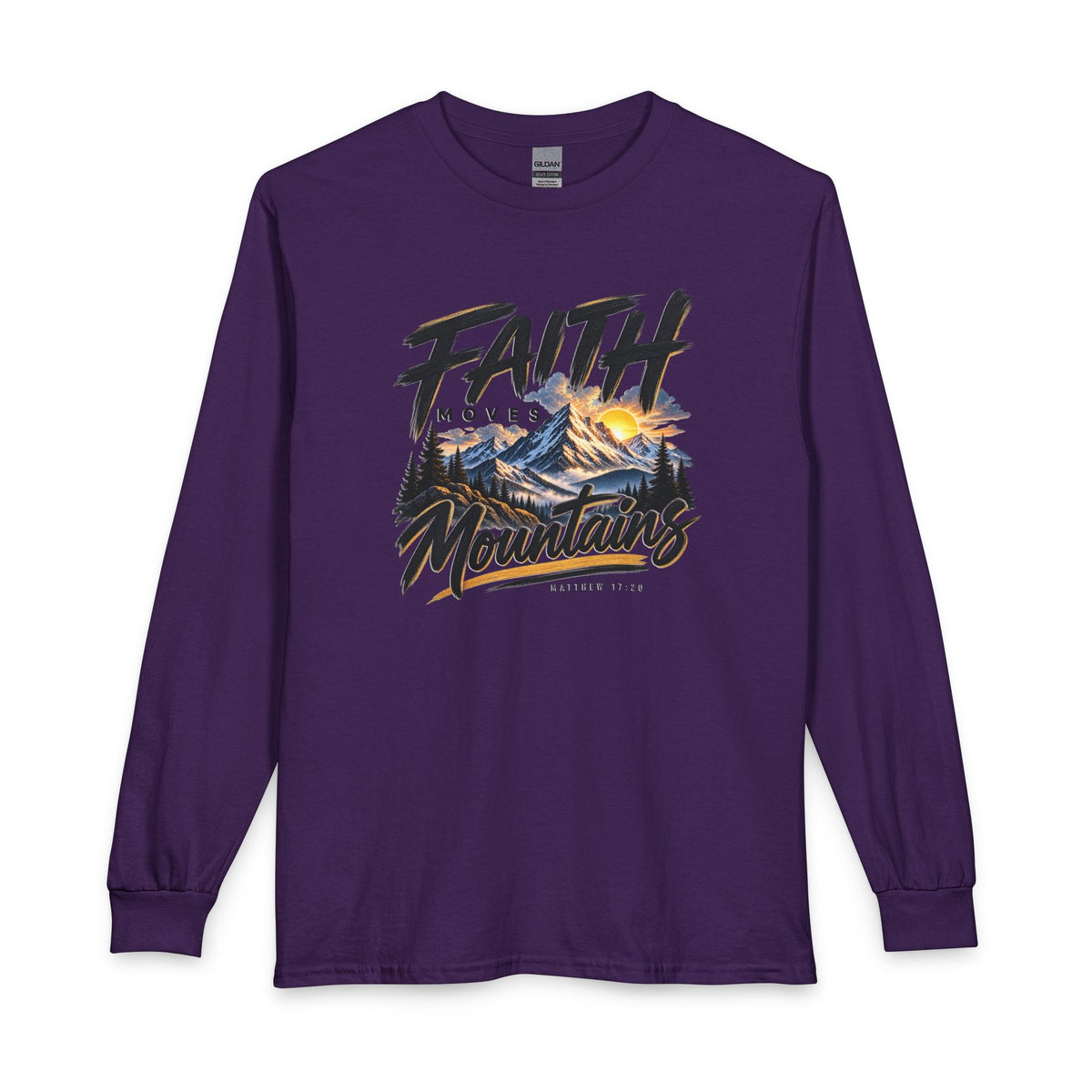 Faith Moves Mountains Christian Long Sleeve Shirt
