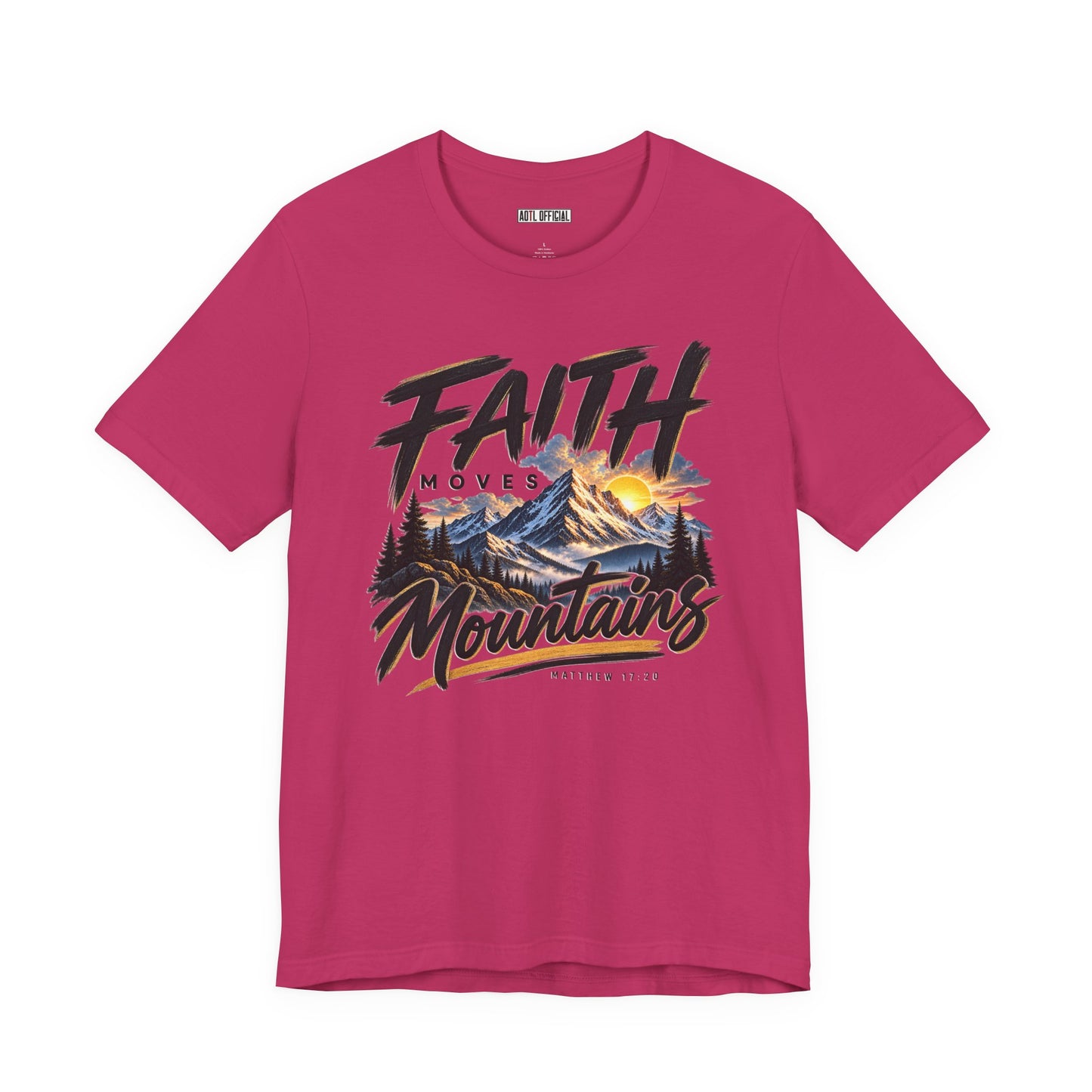 Faith Moves Mountains Christian T-shirt