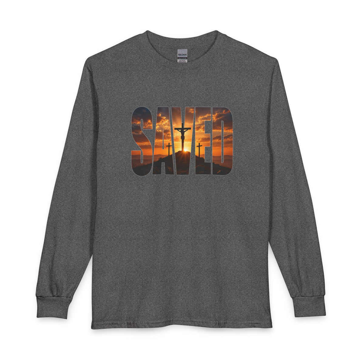 Saved — By the Cross Christian Long Sleeve Shirt