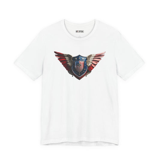 3D Winged Shield Christian Patriotic Unisex Short Sleeve Tee