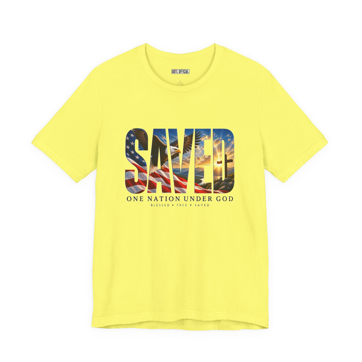 Saved-One Nation Under God Christian T-shirt