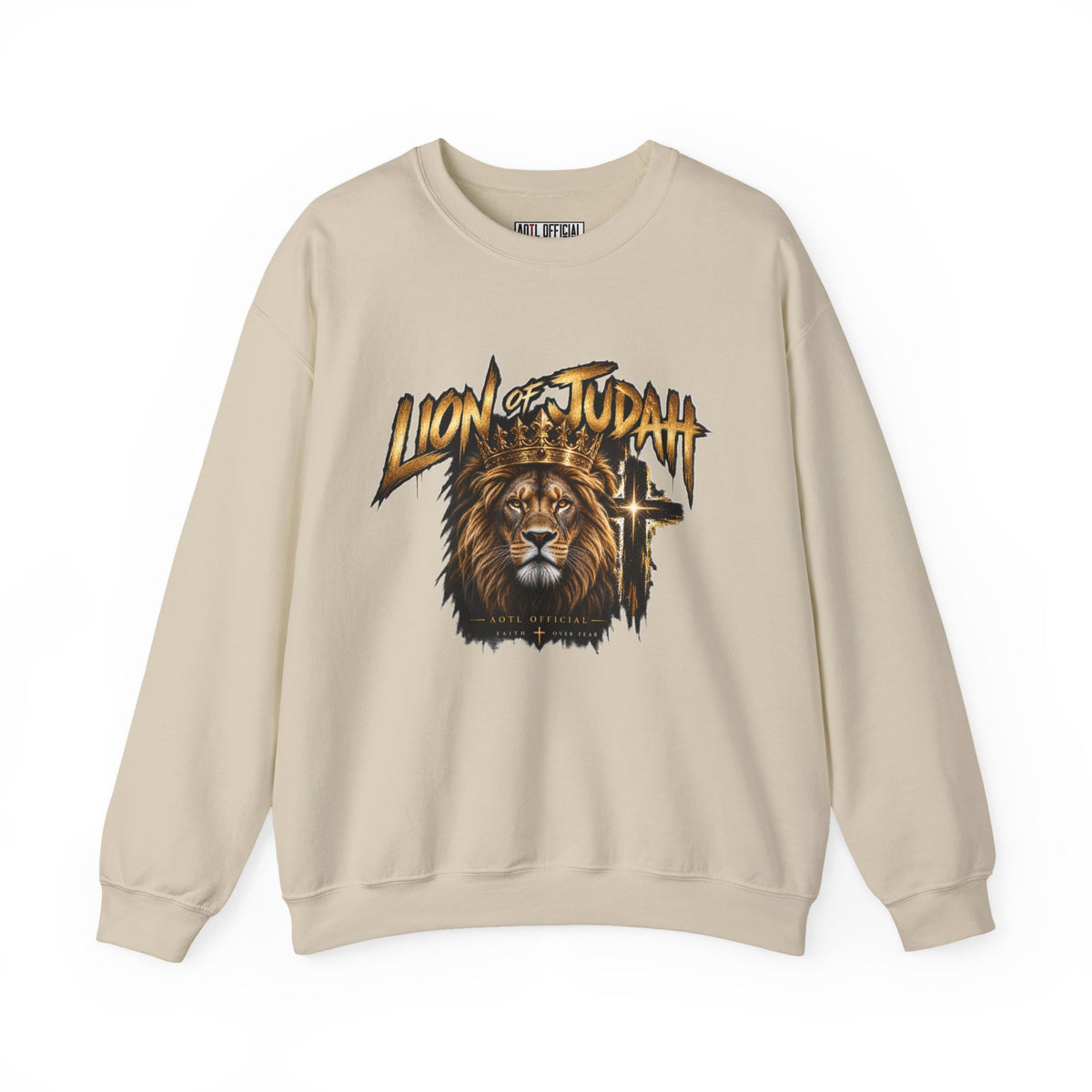 Lion of Judah — Faith Over Fear Christian Sweatshirt