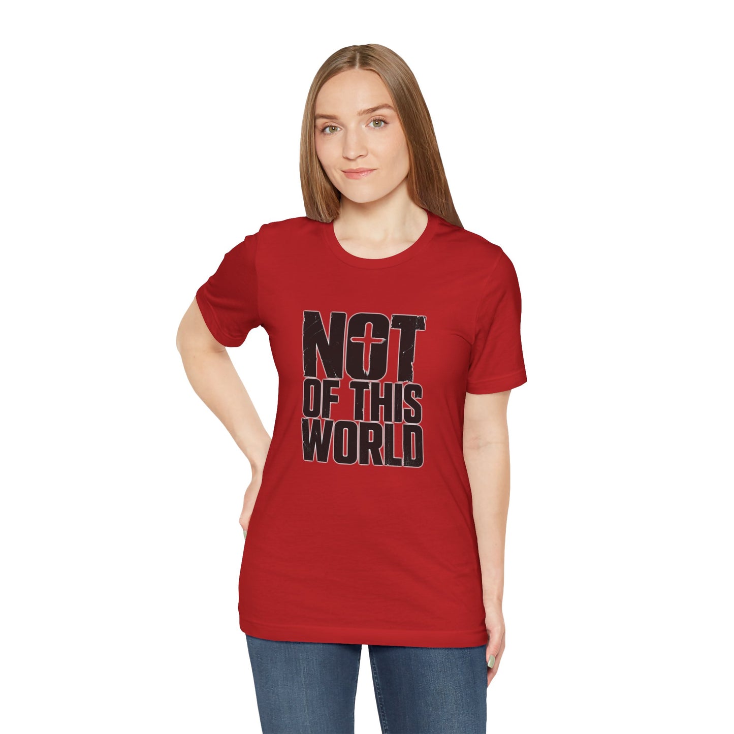 Not Of This World Black Text Christian T-Shirt