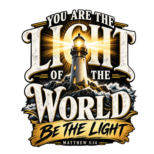 You Are the Light of the World – Matthew 5:14 Lighthouse Design Christian Long Sleeve Shirt