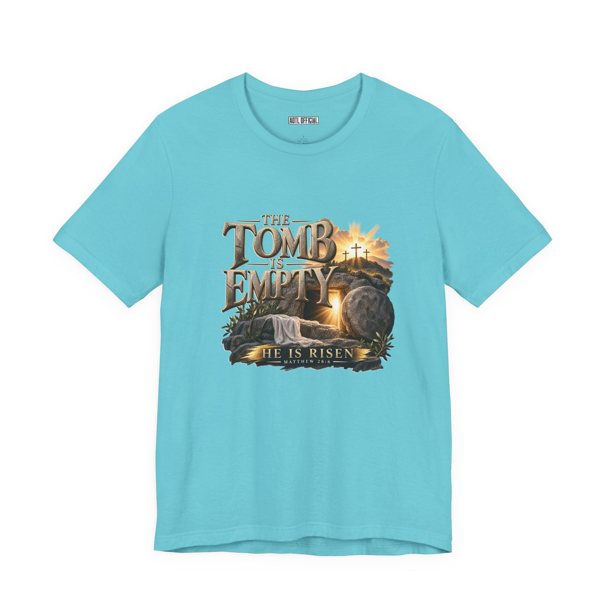 The Tomb Is Empty — Matthew 28:6 Christian T-shirt