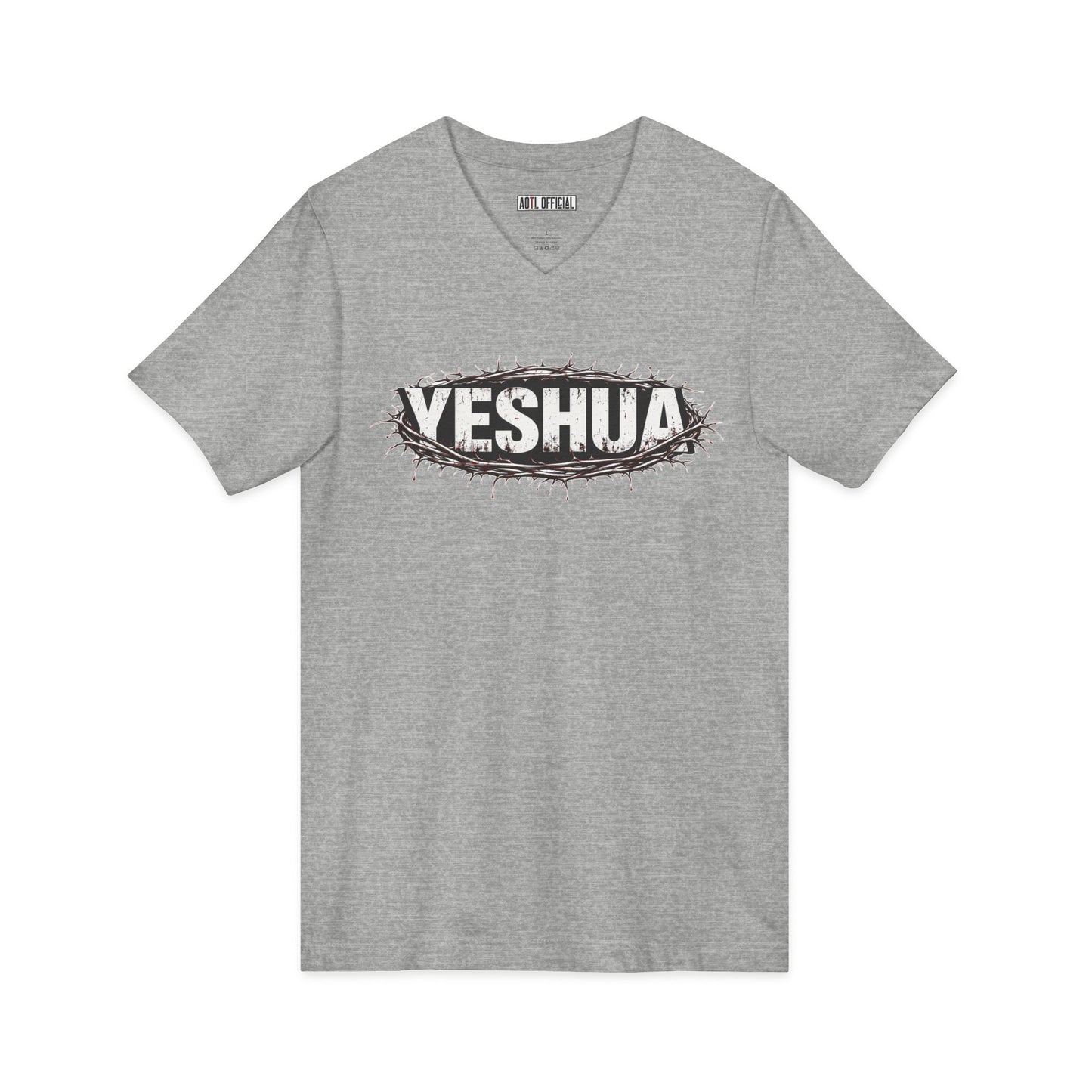 Yeshua Crown Of Thorns Christian V-Neck Tee