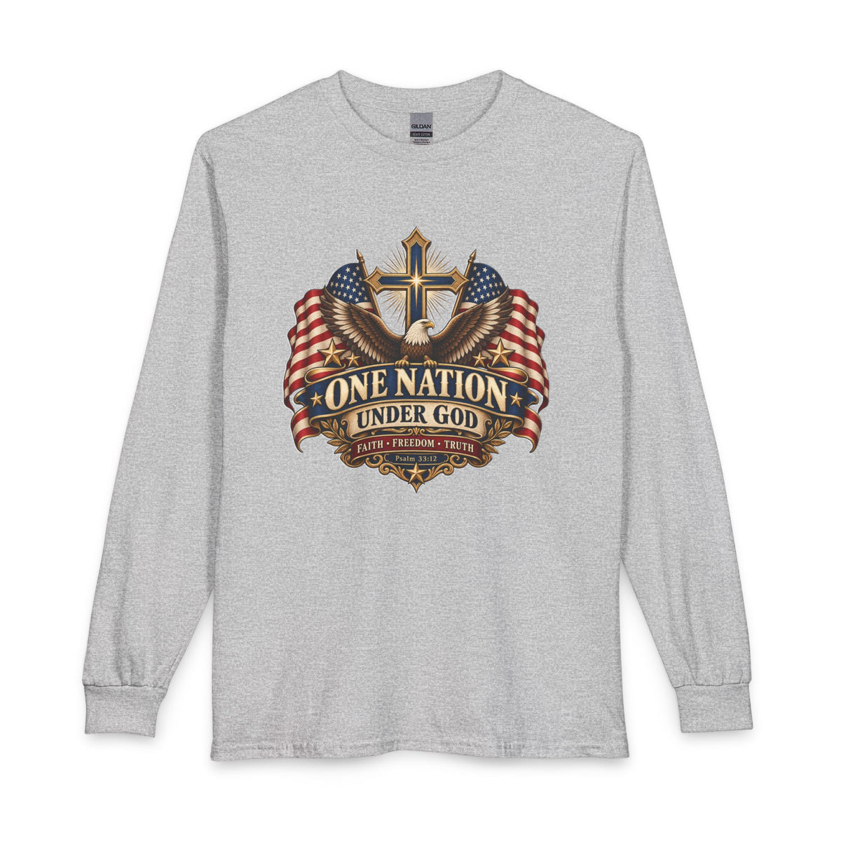 One Nation Under God — Faith, Freedom & Truth Christian Long Sleeve Shirt