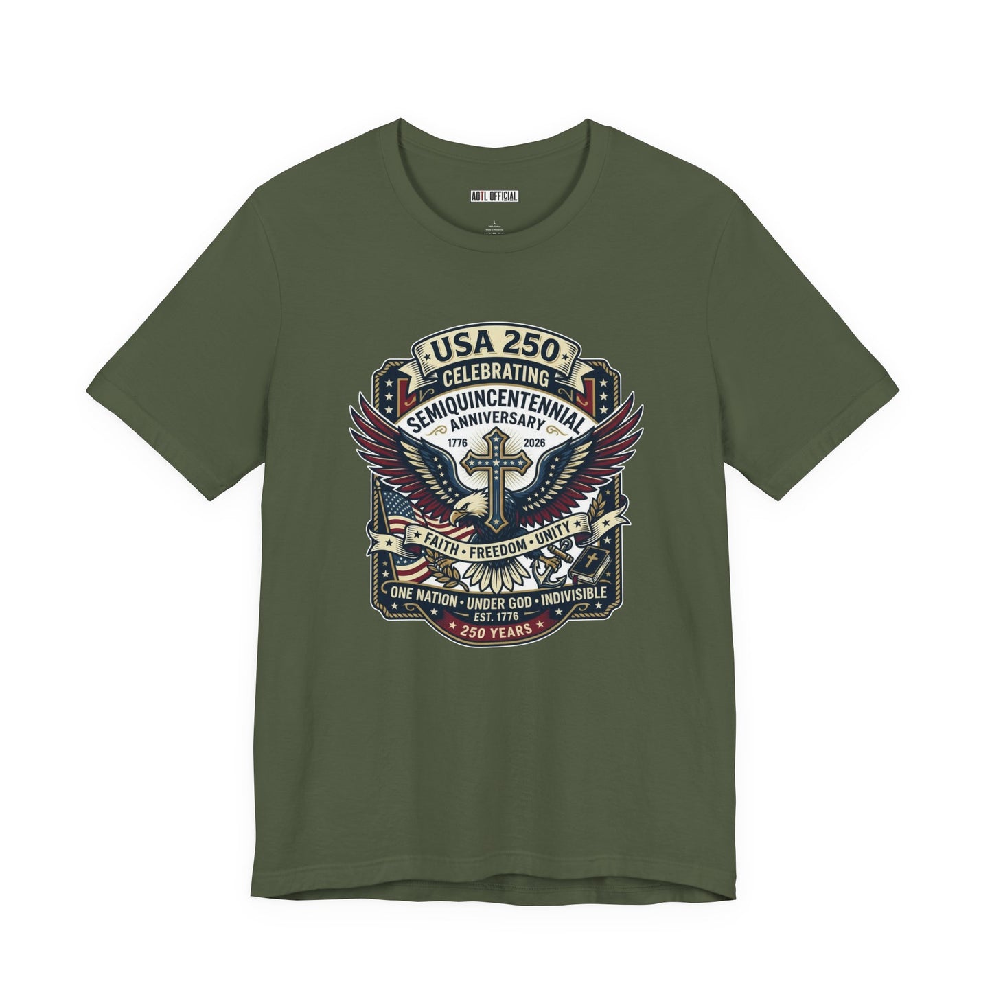 250 year Anniversary One Nation Under God Classic Unisex Short Sleeve Tee