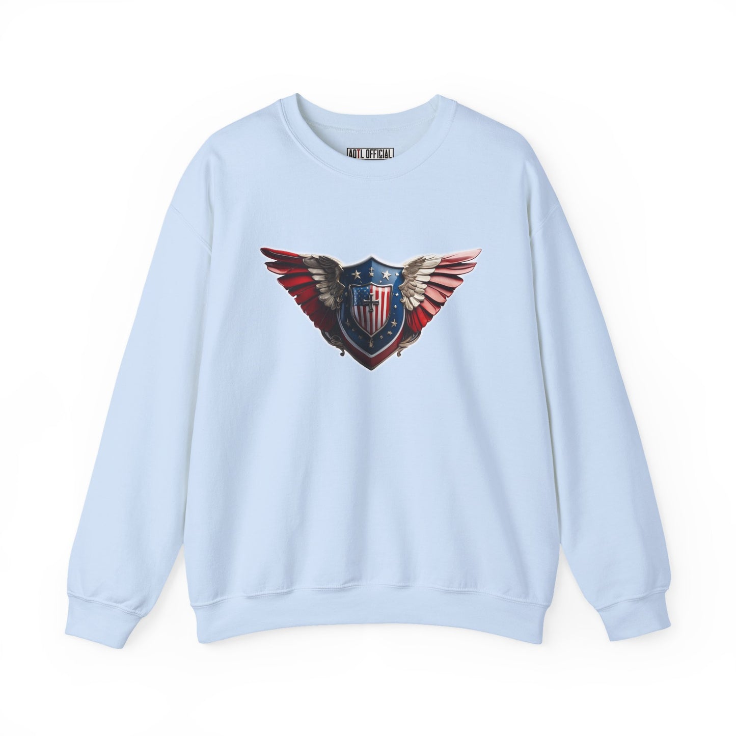 3D Winged Shield Unisex Heavy Blend™ Crewneck Sweatshirt