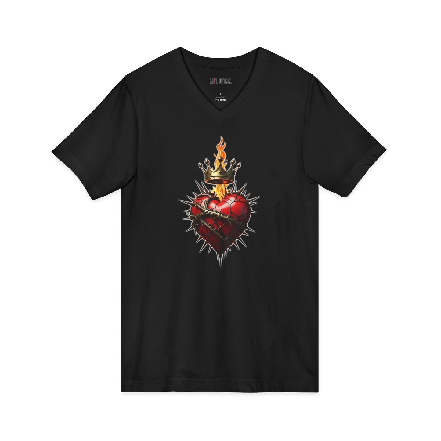 The Sacred Heart Of Jesus  V-Neck Tee