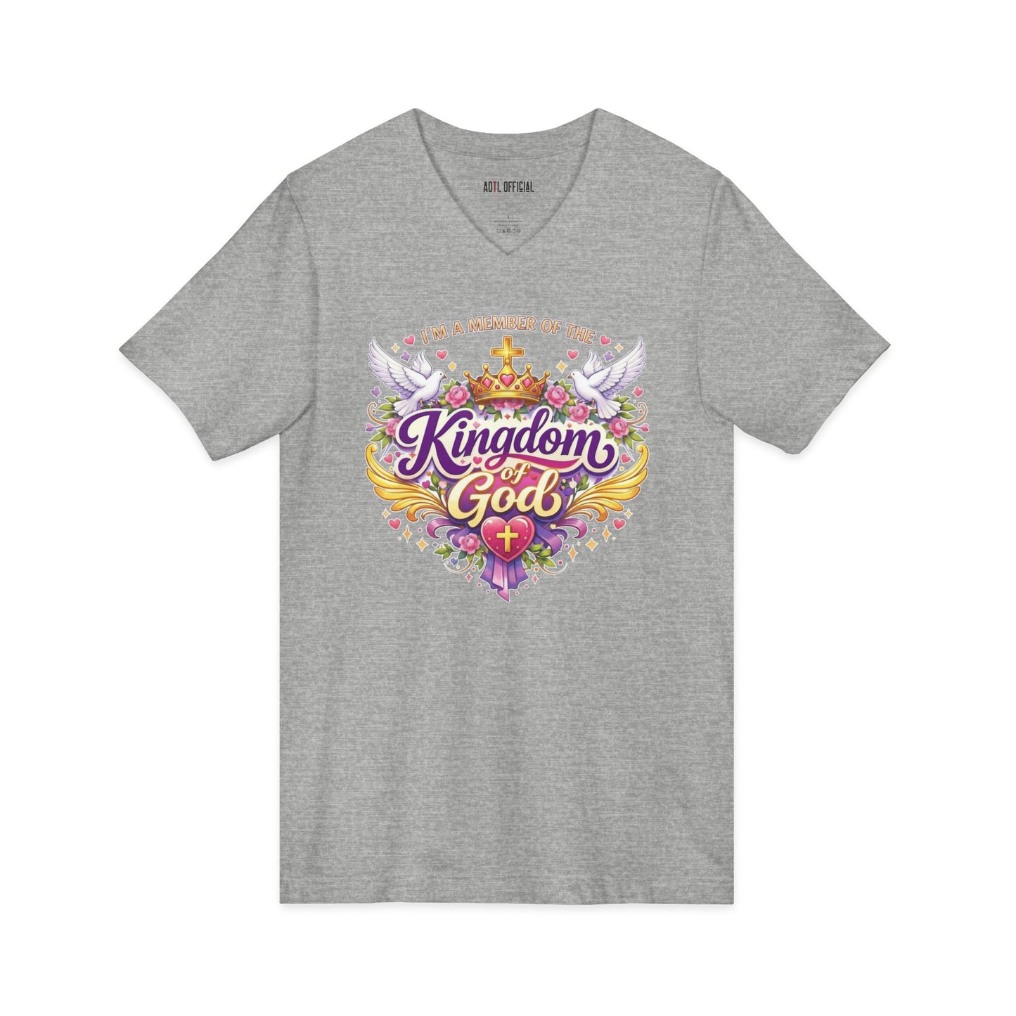I Am a Member of the Kingdom of God Nature Edition V-Neck Tee