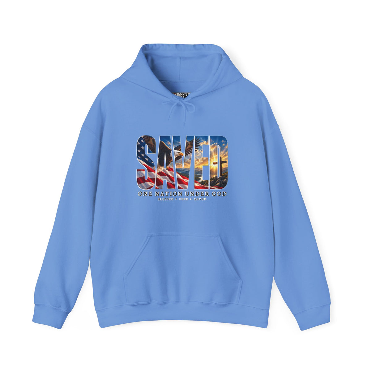 Saved-One Nation Under God Christian Hoodie