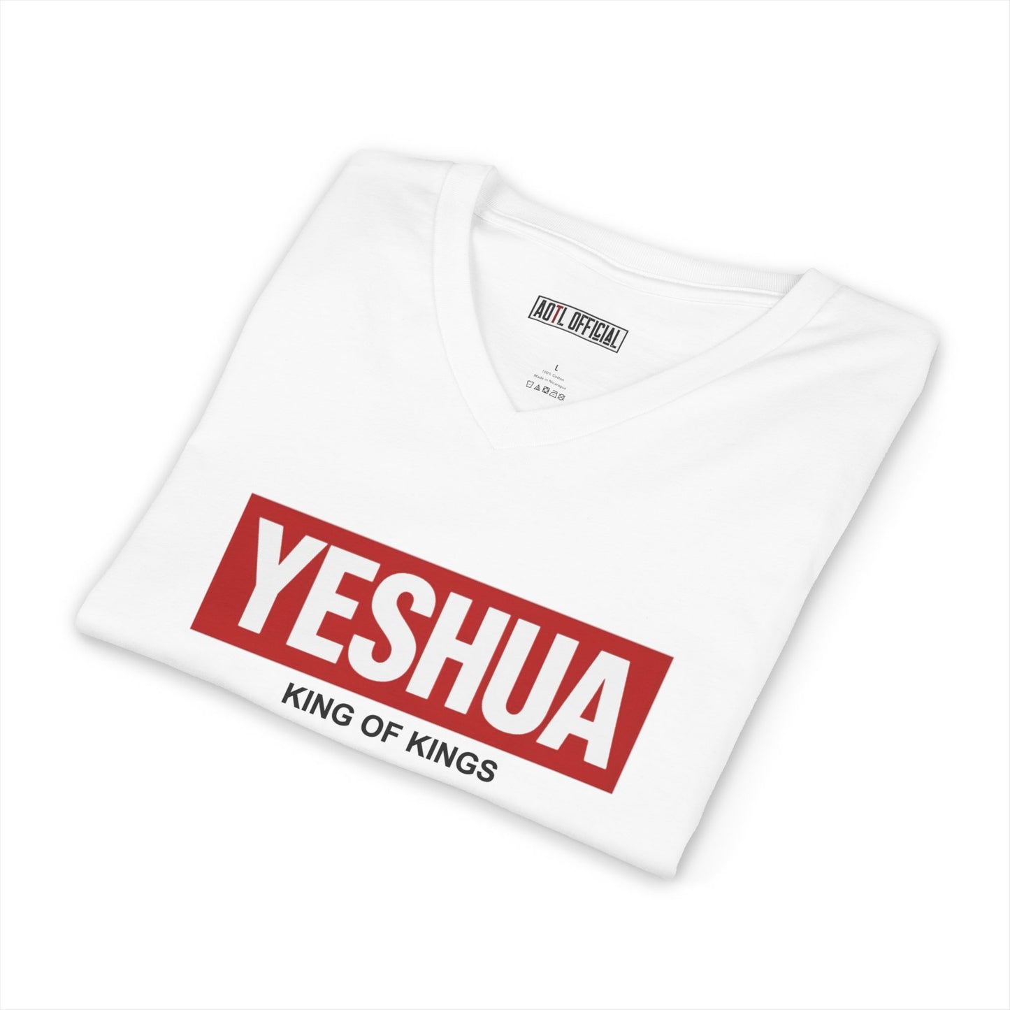 Yeshua King of Kings Christian V-Neck Tee