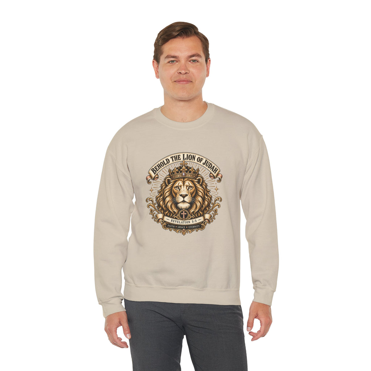 Behold the Lion of Judah — Revelation 5:5 Christian  Sweatshirt