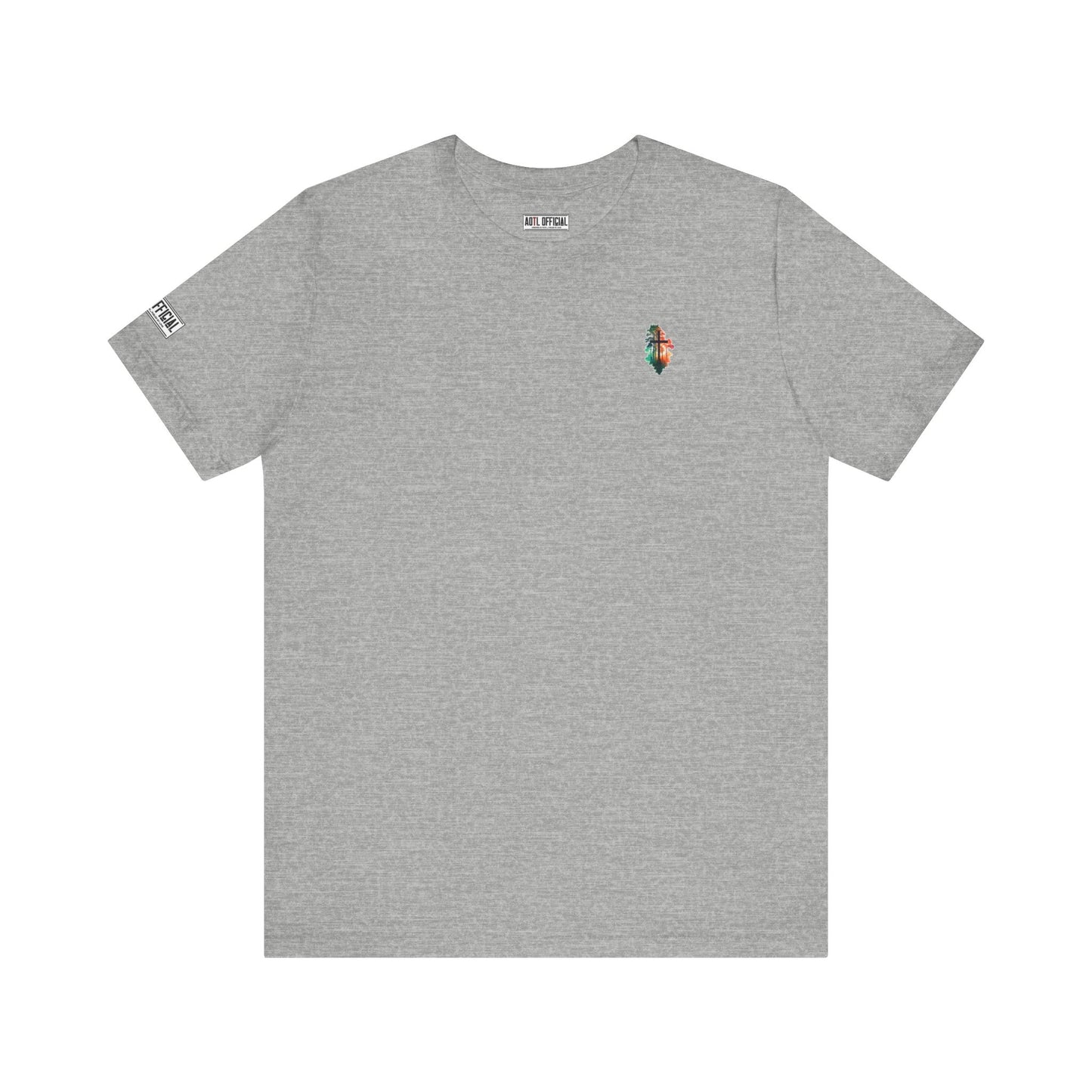 Cross In The Wilderness Micro Emblem Unisex Christian T-shirt