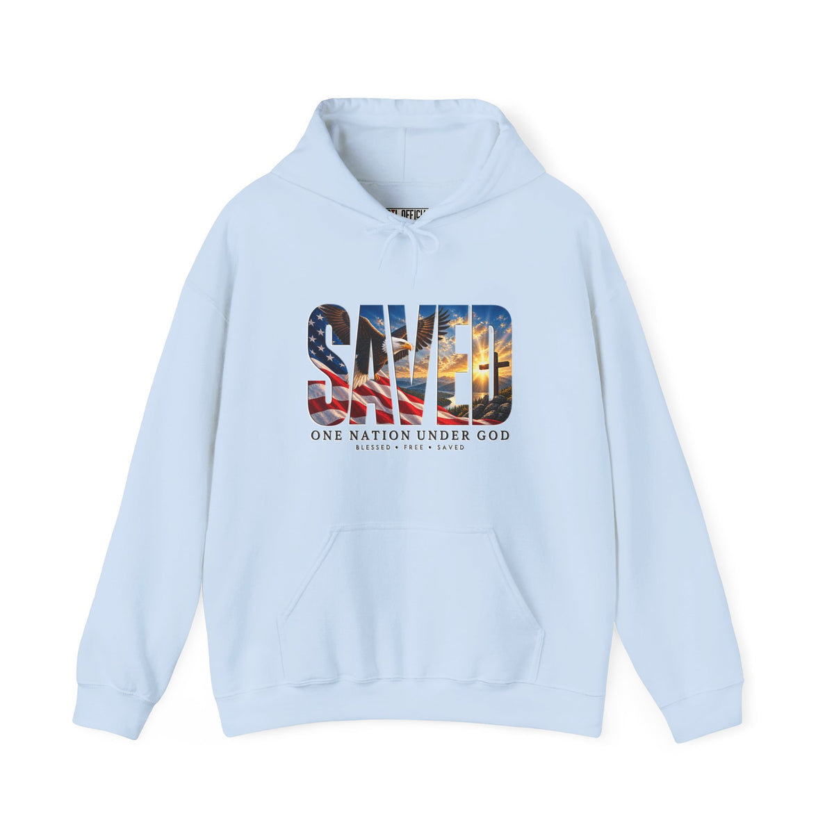 Saved-One Nation Under God Christian Hoodie