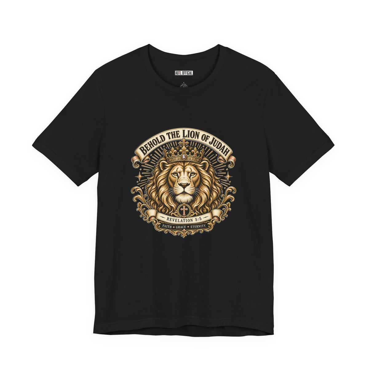 Behold the Lion of Judah — Revelation 5:5 Christian T-shirt