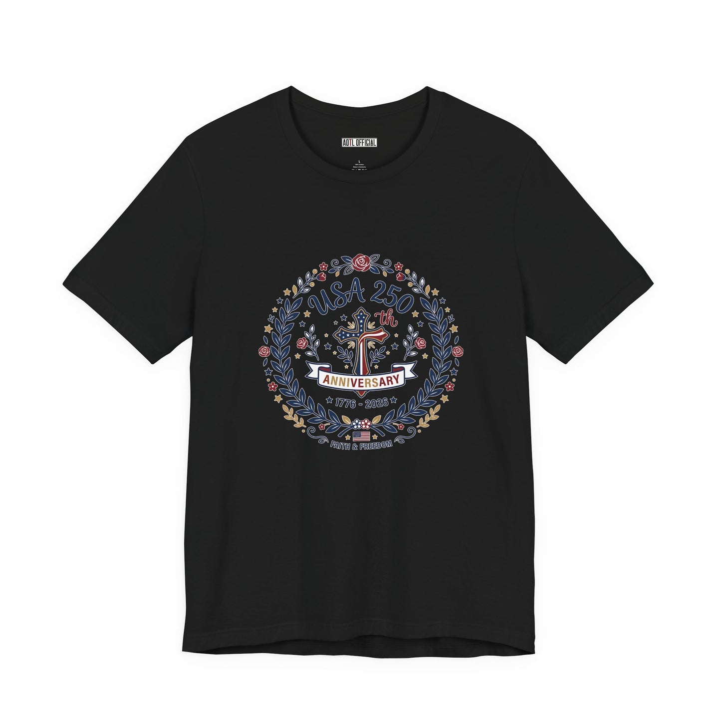 Ladies USA 250th Anniversary Classic Unisex Short Sleeve Tee