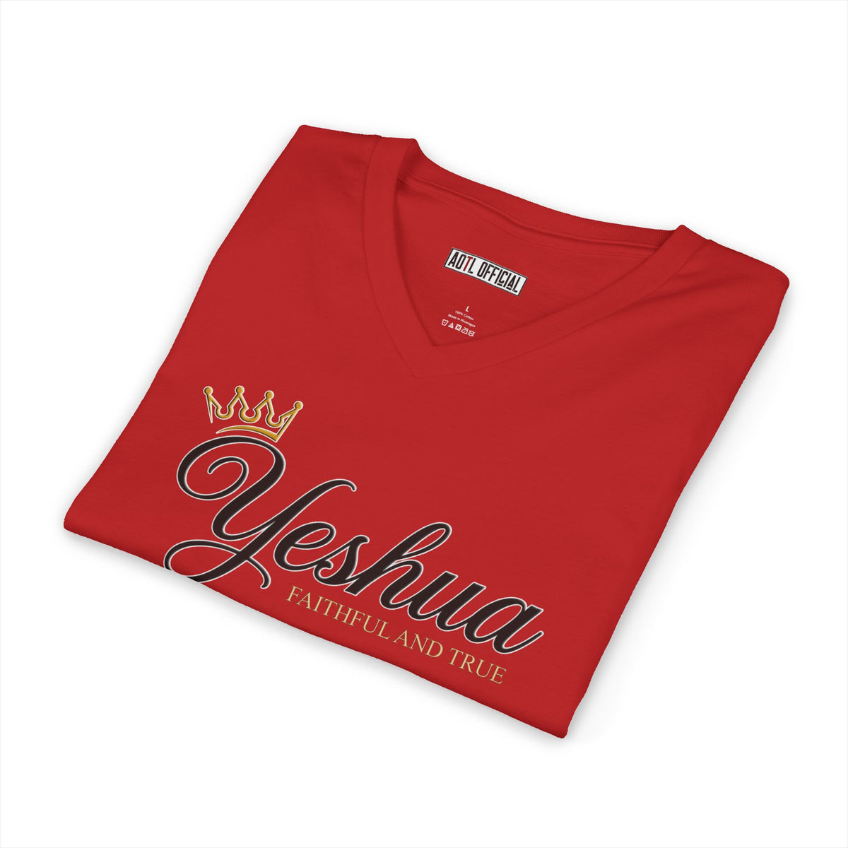 Yeshua Faithful And True Christian V-Neck Tee