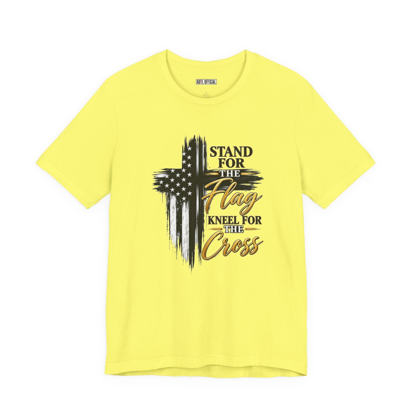 Stand for the Flag, Kneel for the Cross Christian T-shirt