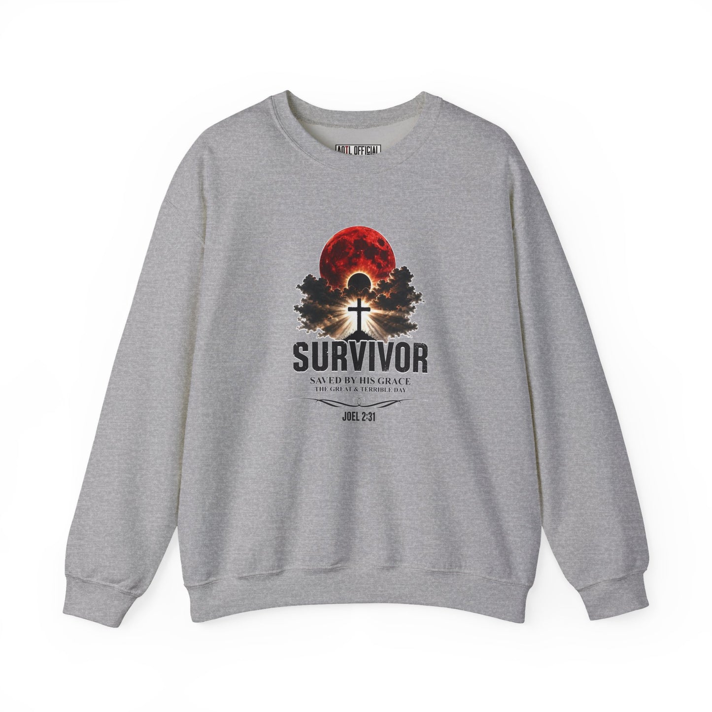 Survivor - Saved by His Grace (Joel 2:31) Christian Sweatshirt