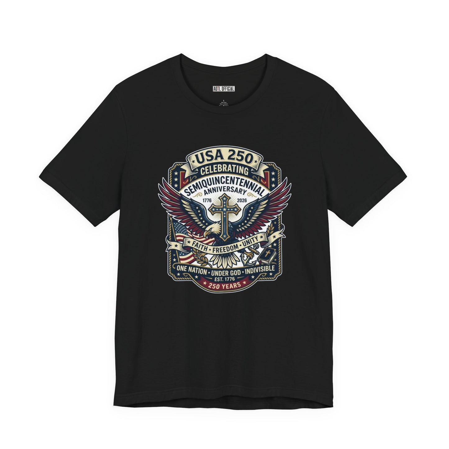 250 year Anniversary One Nation Under God Classic Unisex Short Sleeve Tee