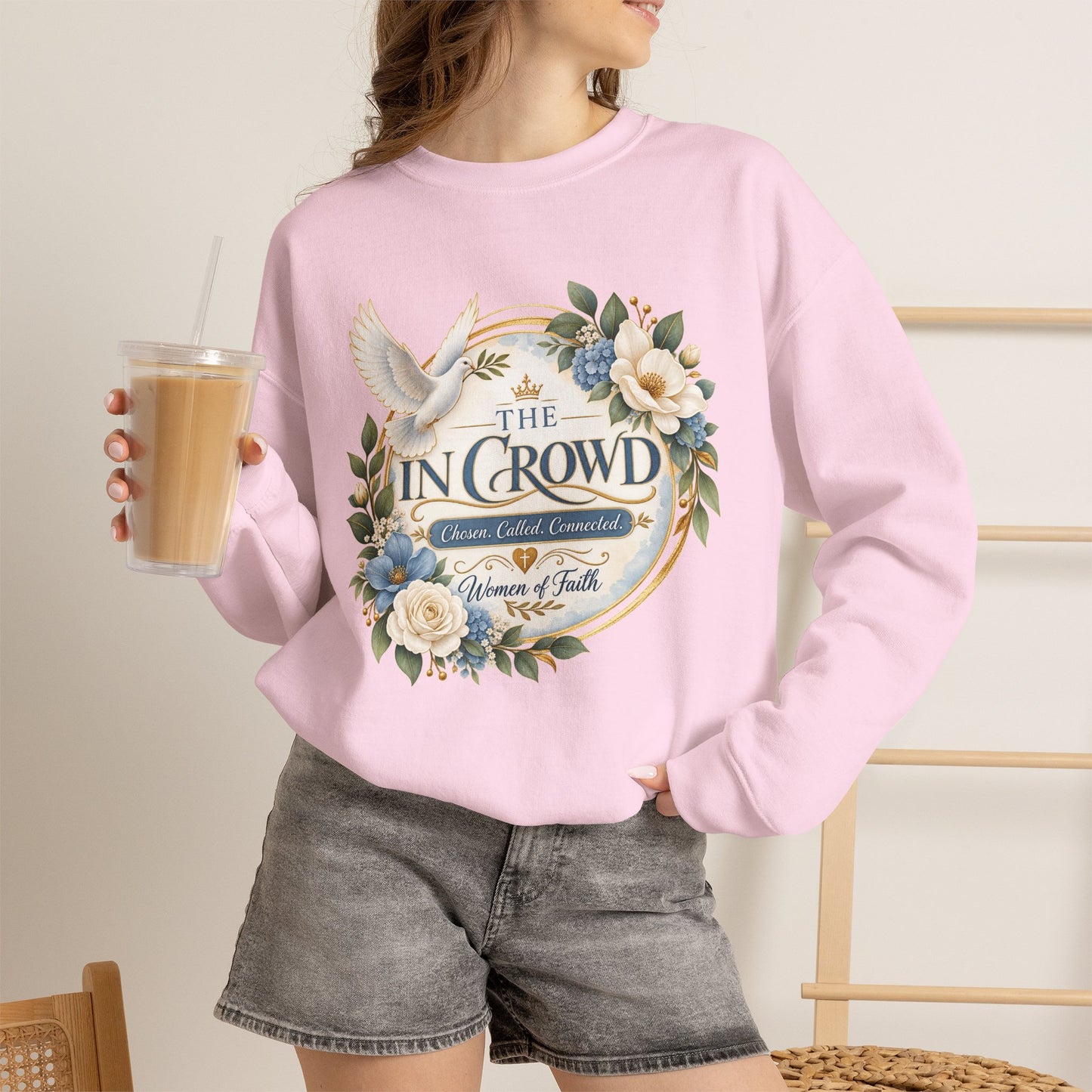 The In Crowd – Chosen. Called. Connected. Christian Sweatshirt