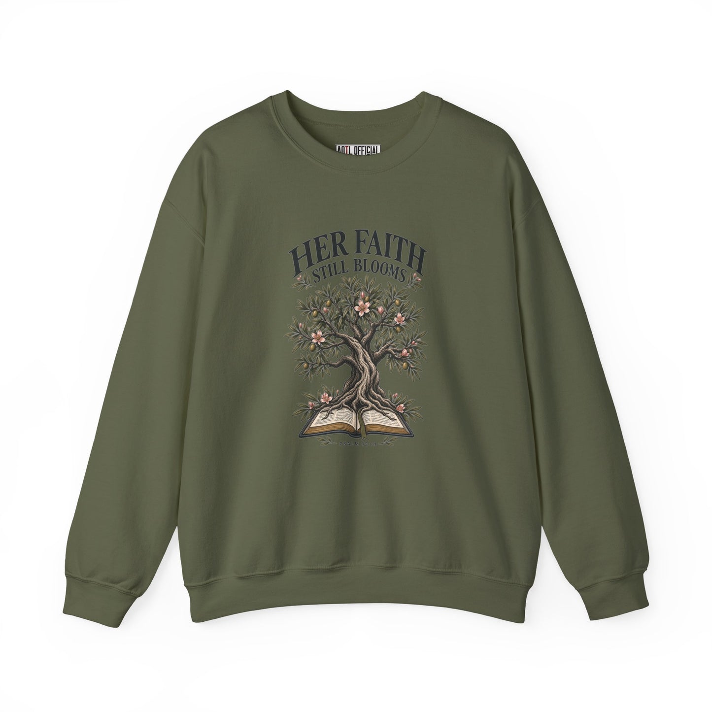 Her Faith Still Blooms Christian Sweatshirt