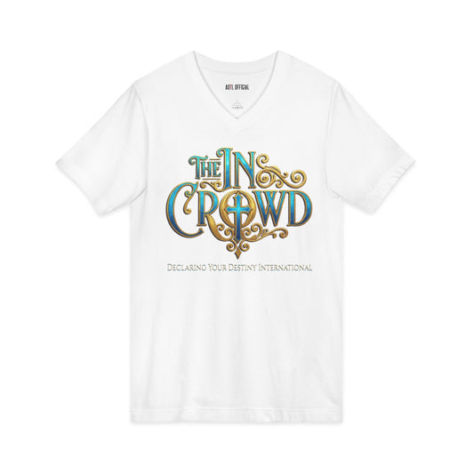 Ornate Blue and Gold The In Crowd DYD  V-Neck Tee