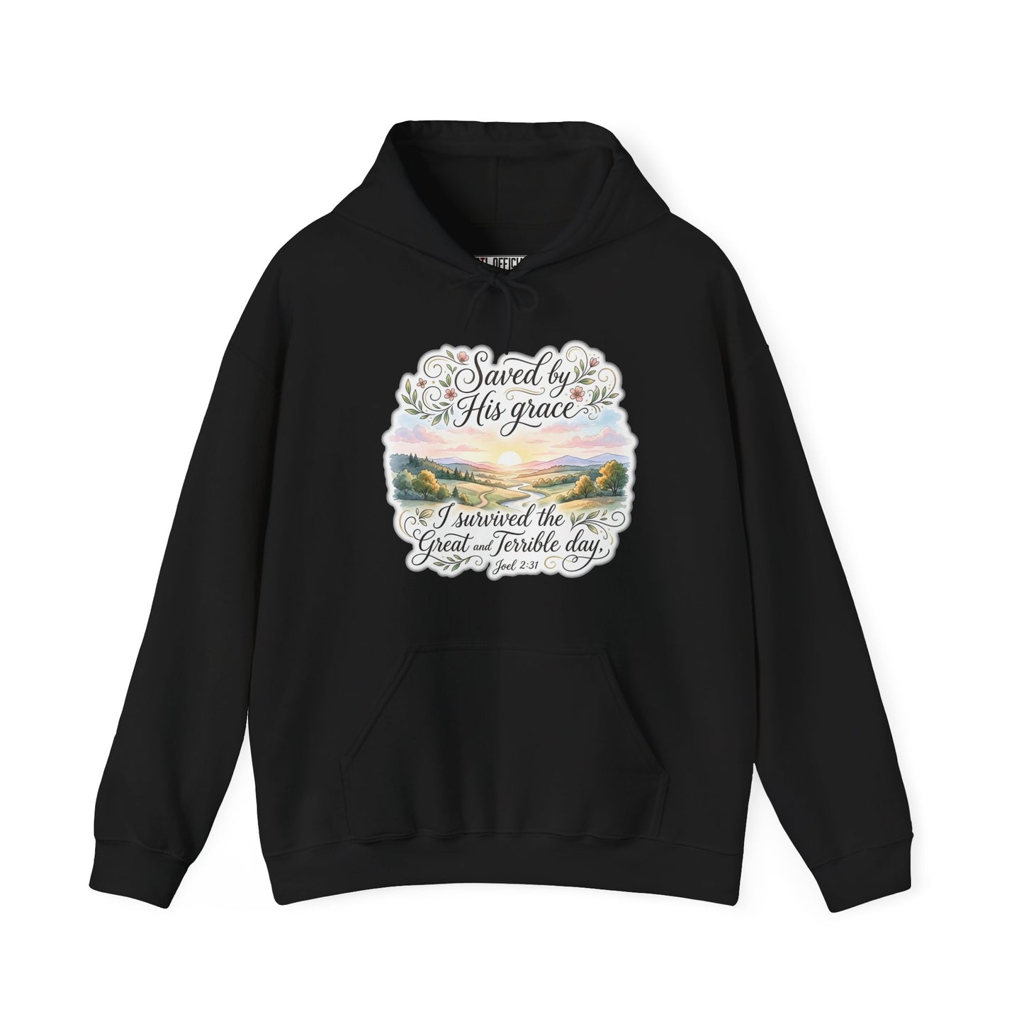 Grace Beyond the Horizon – I Survived the Great and Terrible Day (Joel 2:31) Christian Hoodie