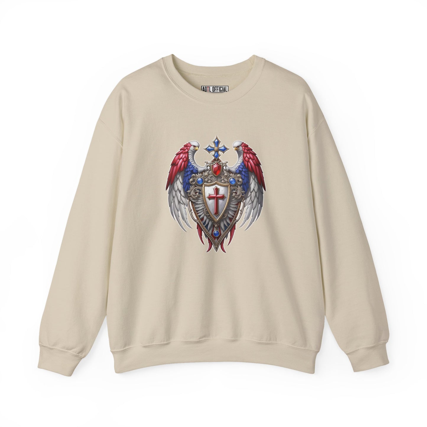 Winged Guardians of Faith Unisex Heavy Blend™ Crewneck Sweatshirt