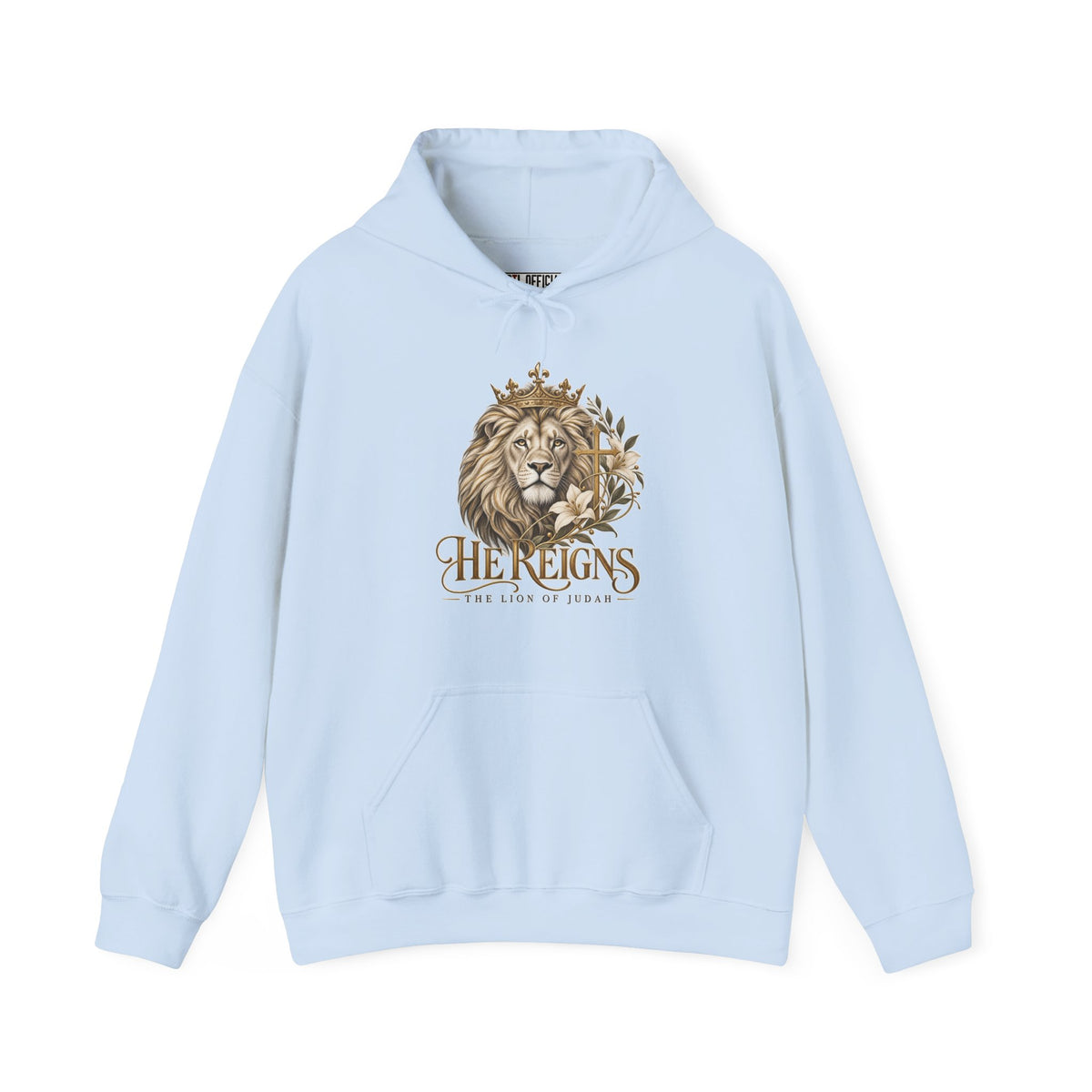 Lion of Judah — He Reigns Christian  Hoodie