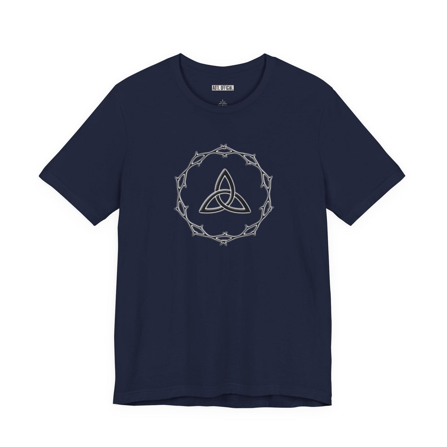 Circle of Thorns & Trinity Knot (Triquetra) Unisex  Short Sleeve Tee