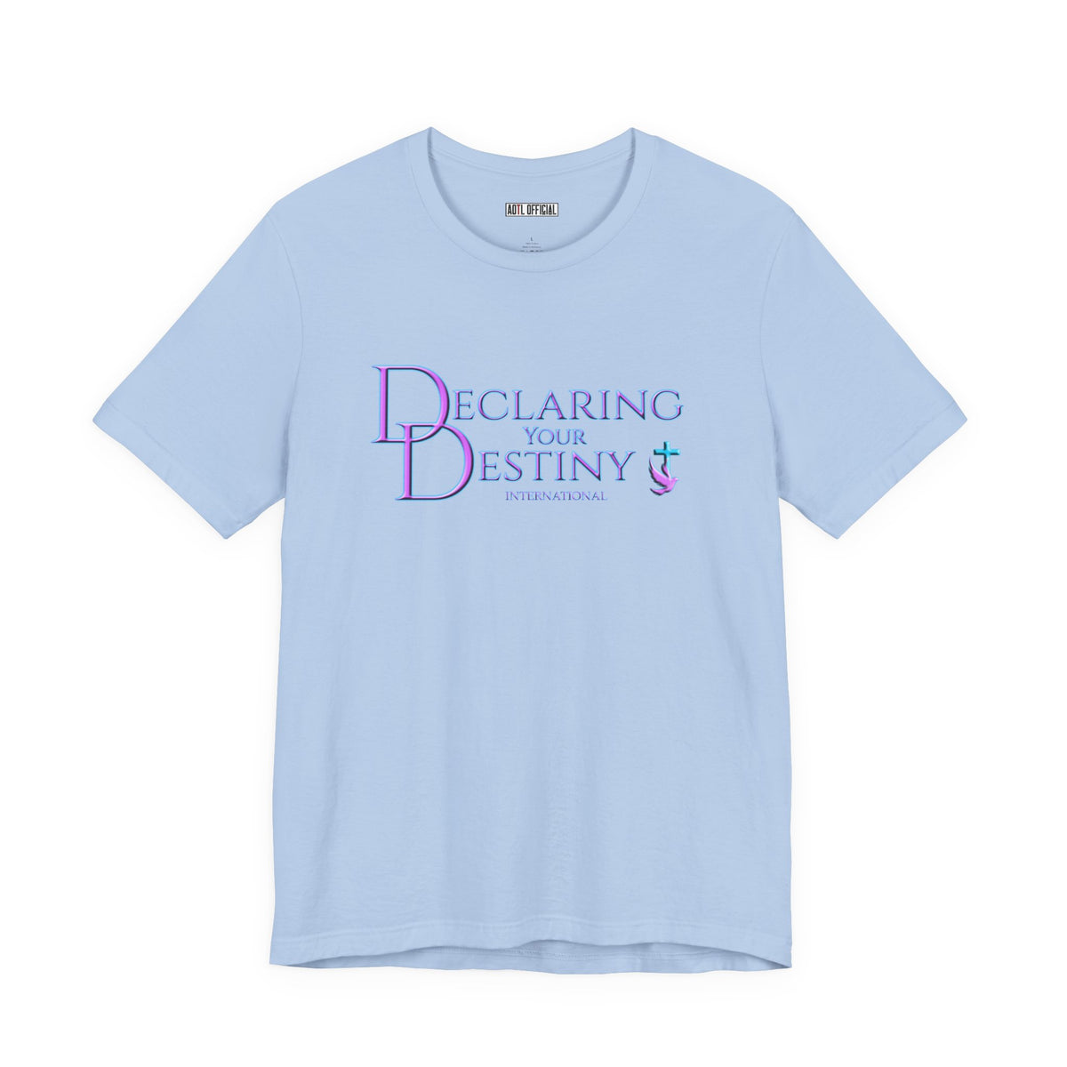 Declaring Your Destiny Lilac & Teal logo T-shirt