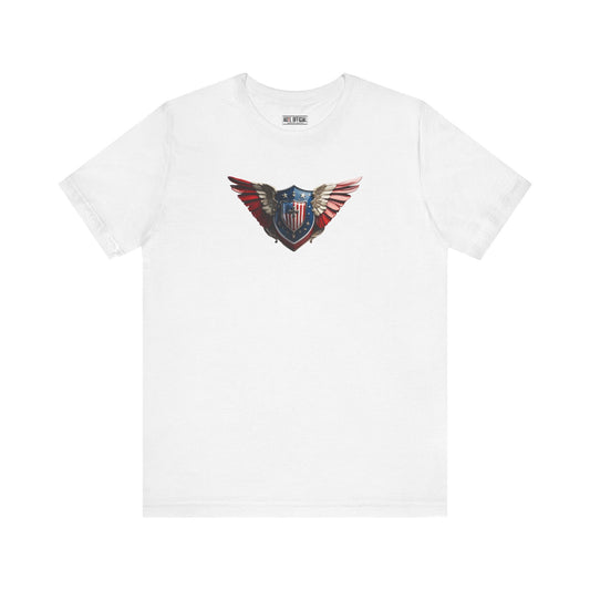 3D Winged Shield Christian Patriotic Unisex Short Sleeve Tee