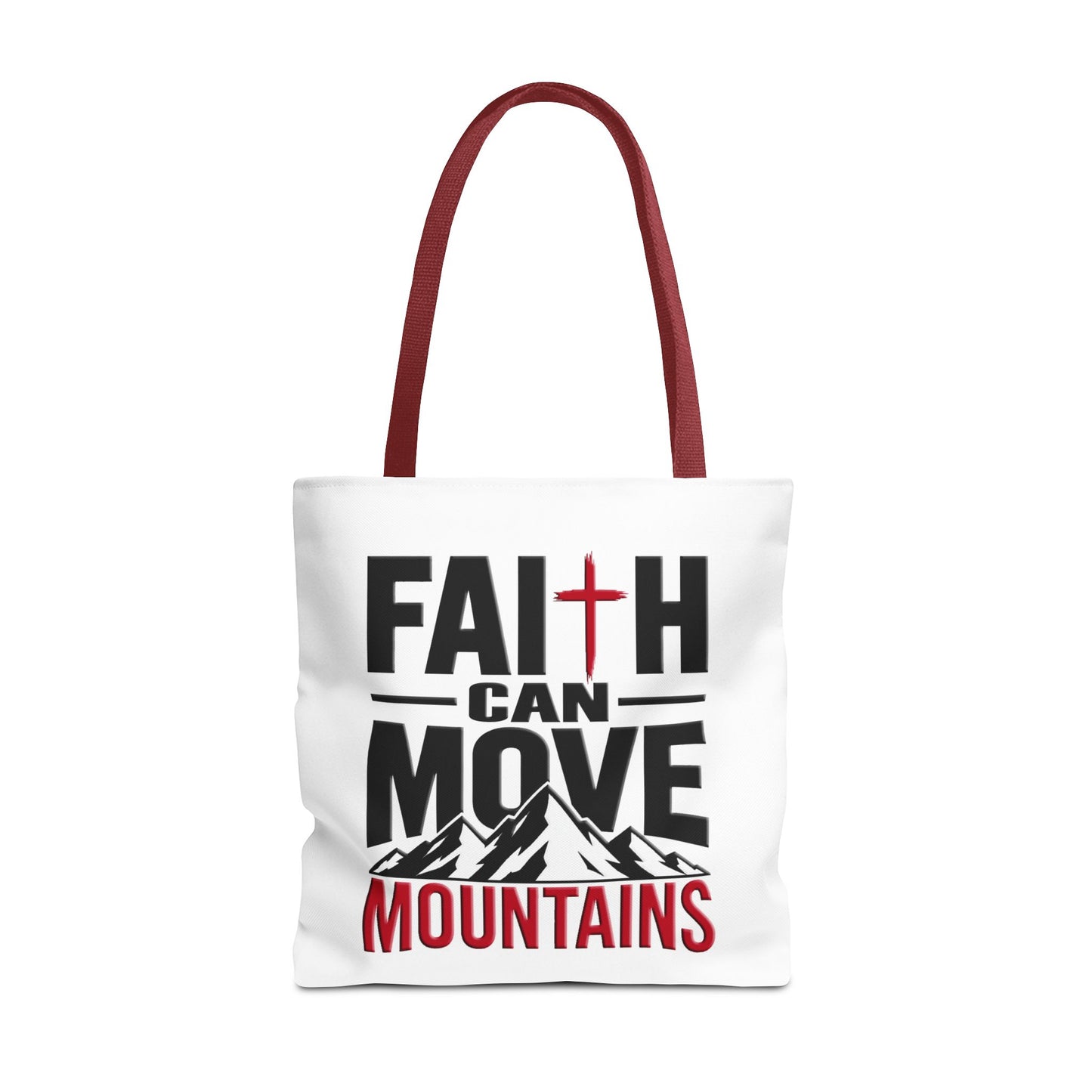 Faith Can Move Mountains/ Team Jesus Christian Tote Bag