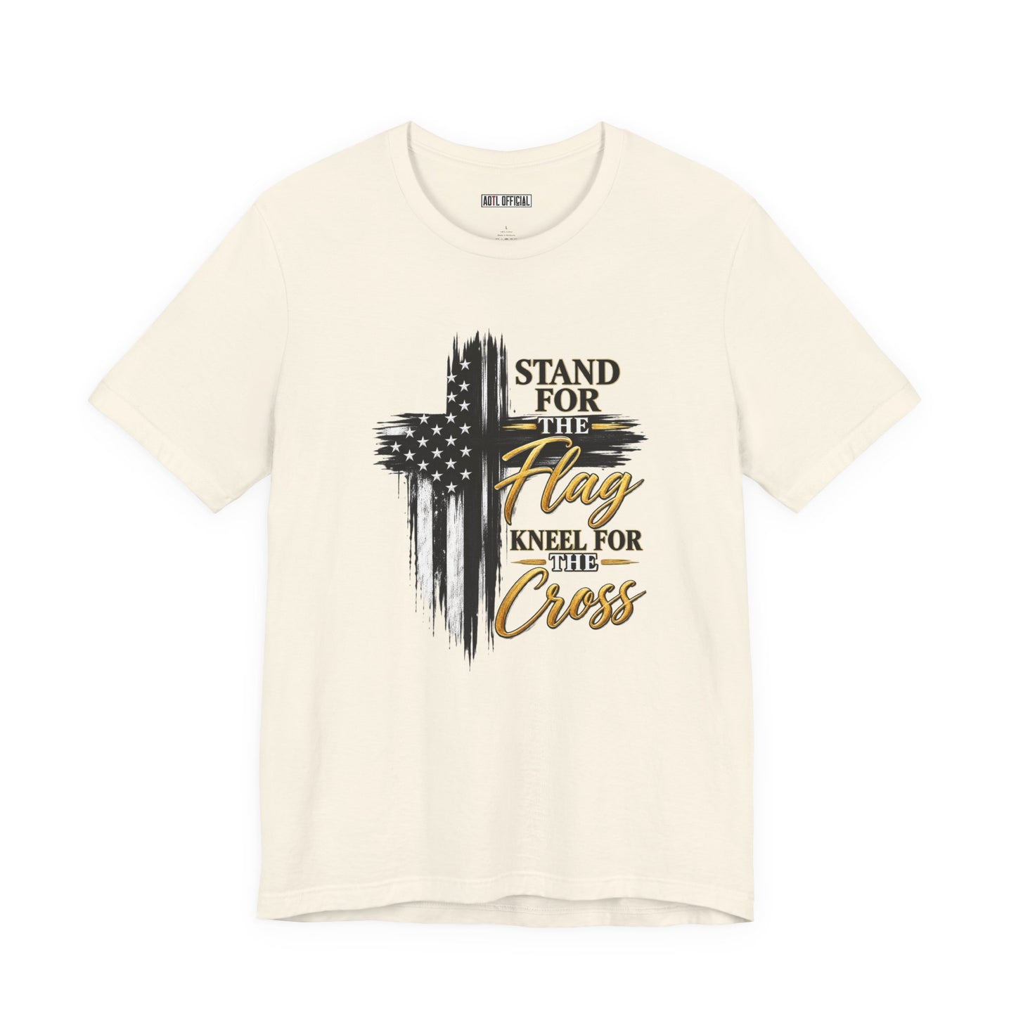 Stand for the Flag, Kneel for the Cross Christian T-shirt