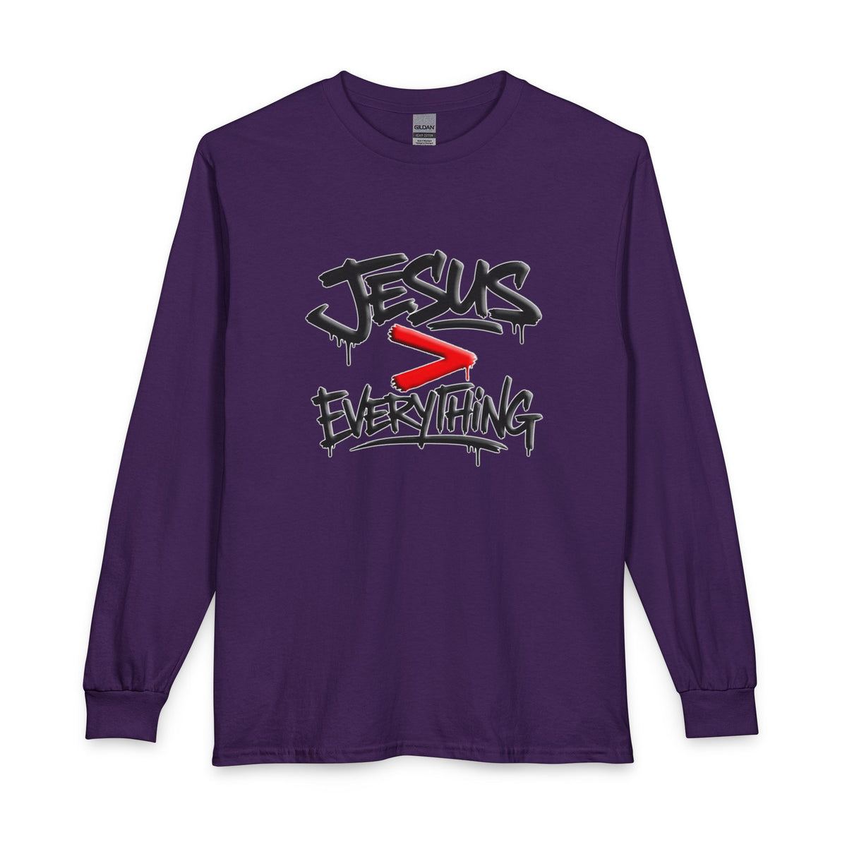 Jesus > Everything Graffiti Christian Long Sleeve Shirt