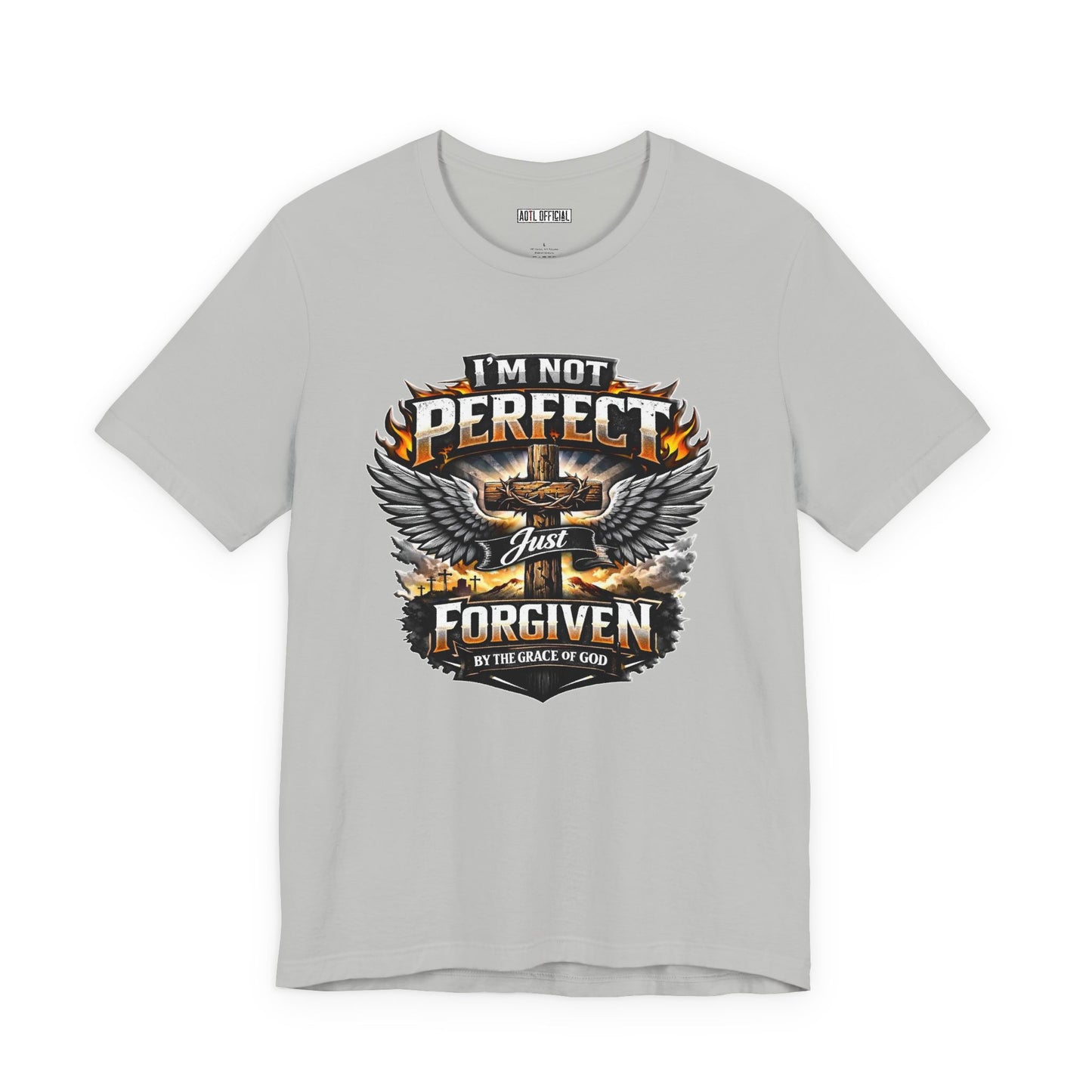 I'm Not Perfect, Just Forgiven  Unisex Short Sleeve Tee