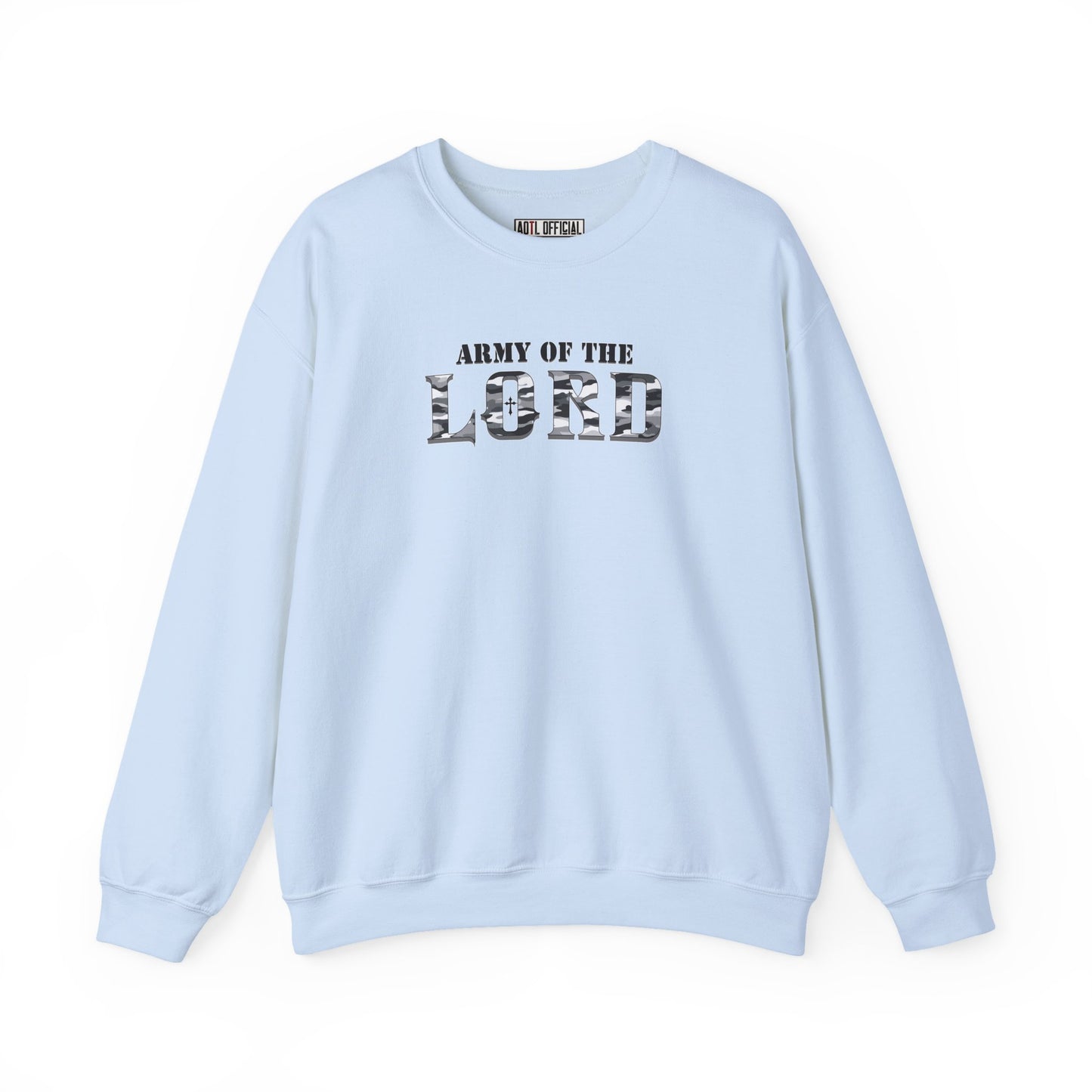 White Camo Army of the Lord Unisex Heavy Blend™ Crewneck Sweatshirt