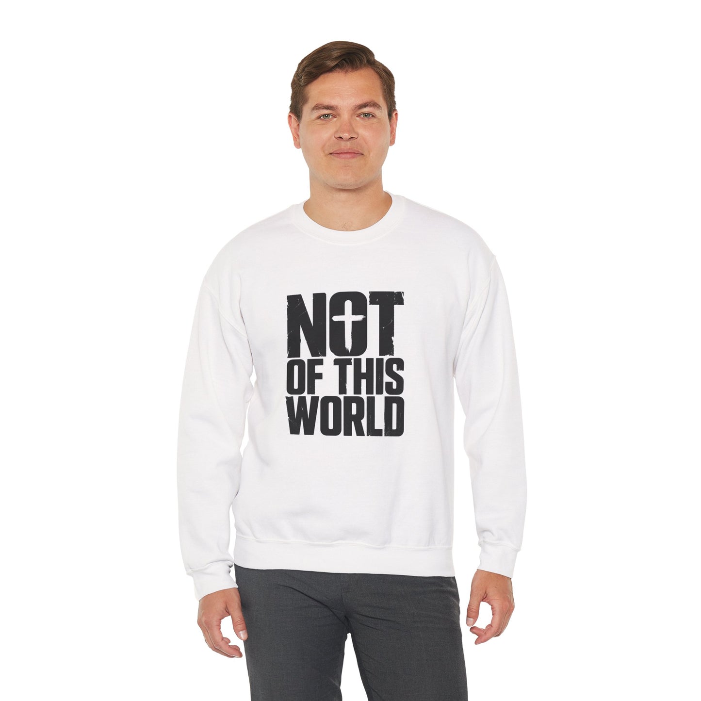 Not Of This World Black Text Christian Sweatshirt