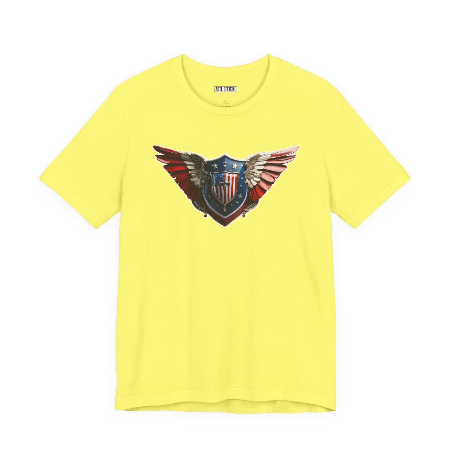 3D Winged Shield Christian Patriotic Unisex Short Sleeve Tee