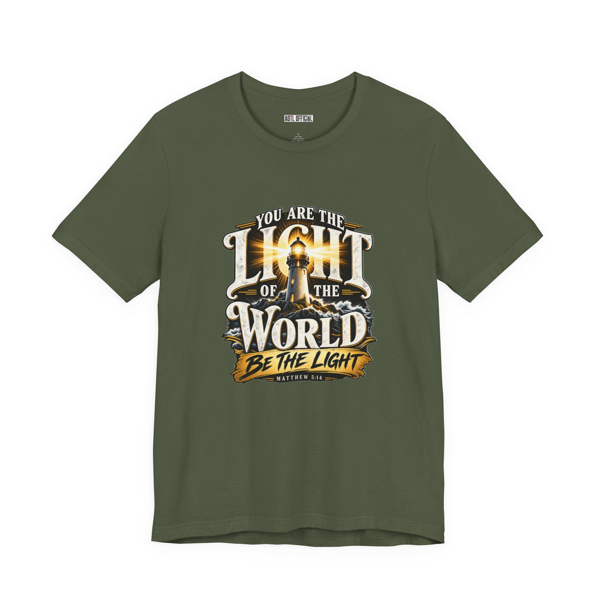 You Are the Light of the World – Matthew 5:14 Lighthouse Christian T-shirt