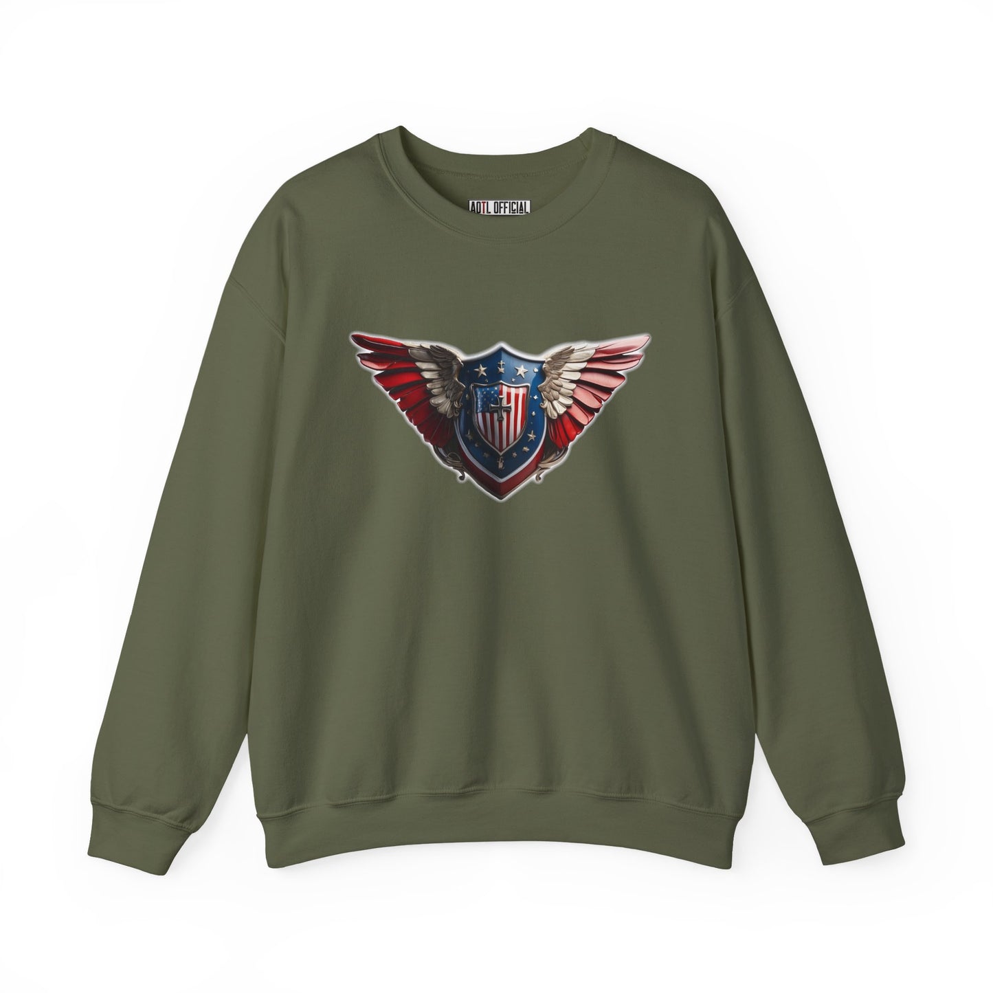 3D Winged Shield Unisex Heavy Blend™ Crewneck Sweatshirt