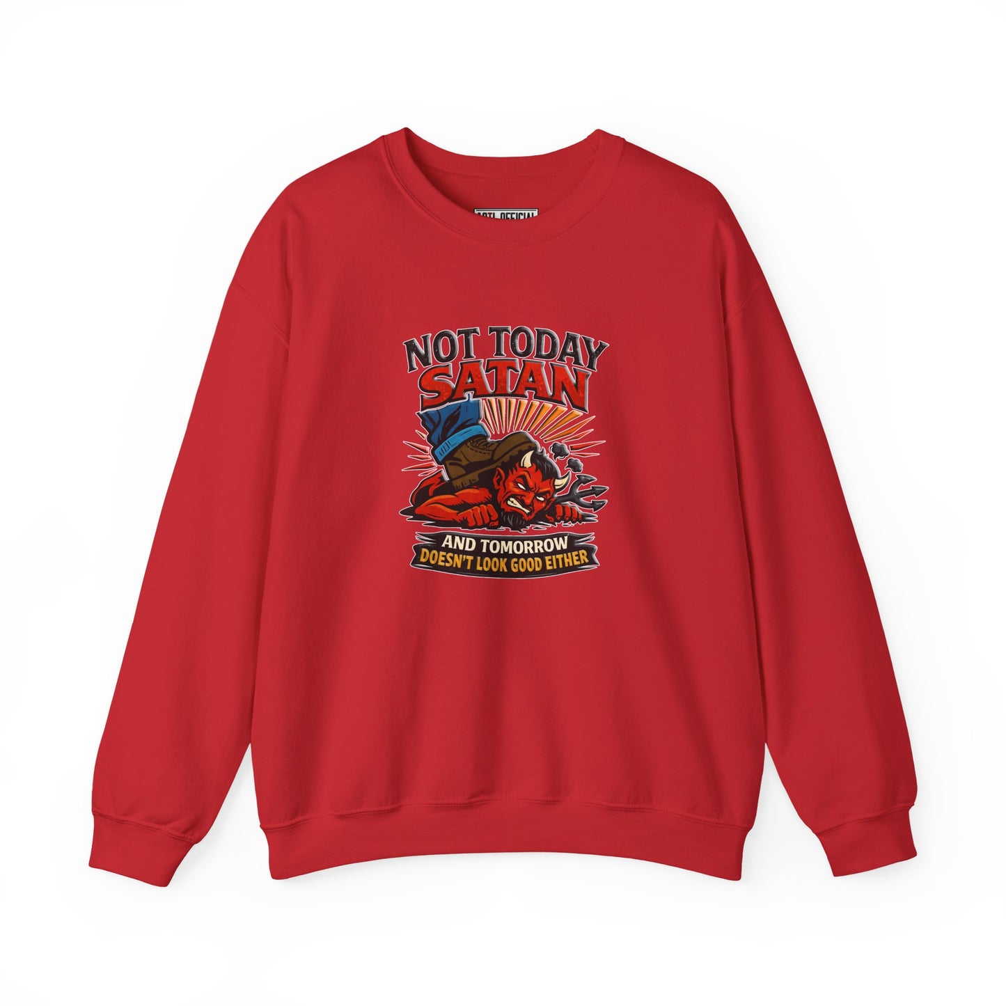 Not Today Satan Unisex Heavy Blend™ Crewneck Sweatshirt