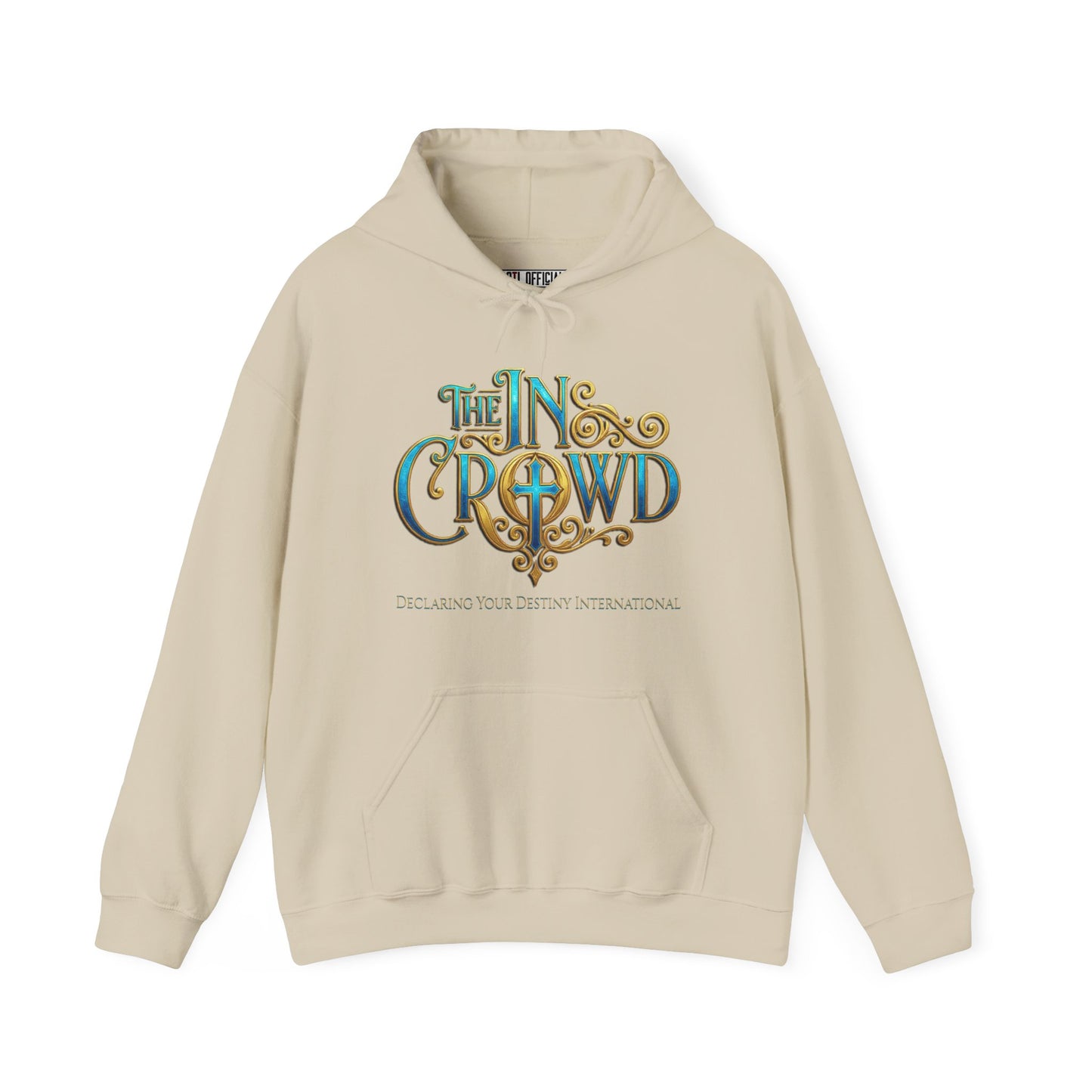 Ornate Blue and Gold The In Crowd DYD Unisex Heavy Blend™ Hooded Sweatshirt